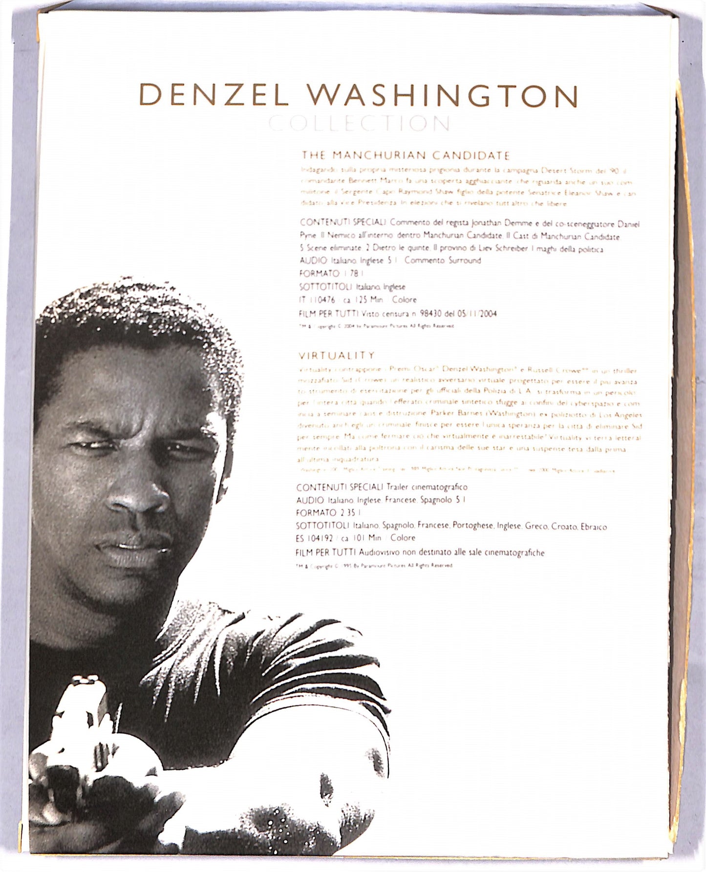 EBOND Denzel Washington Collection  (2 DISCHI) DIGIPACK DVD D813722