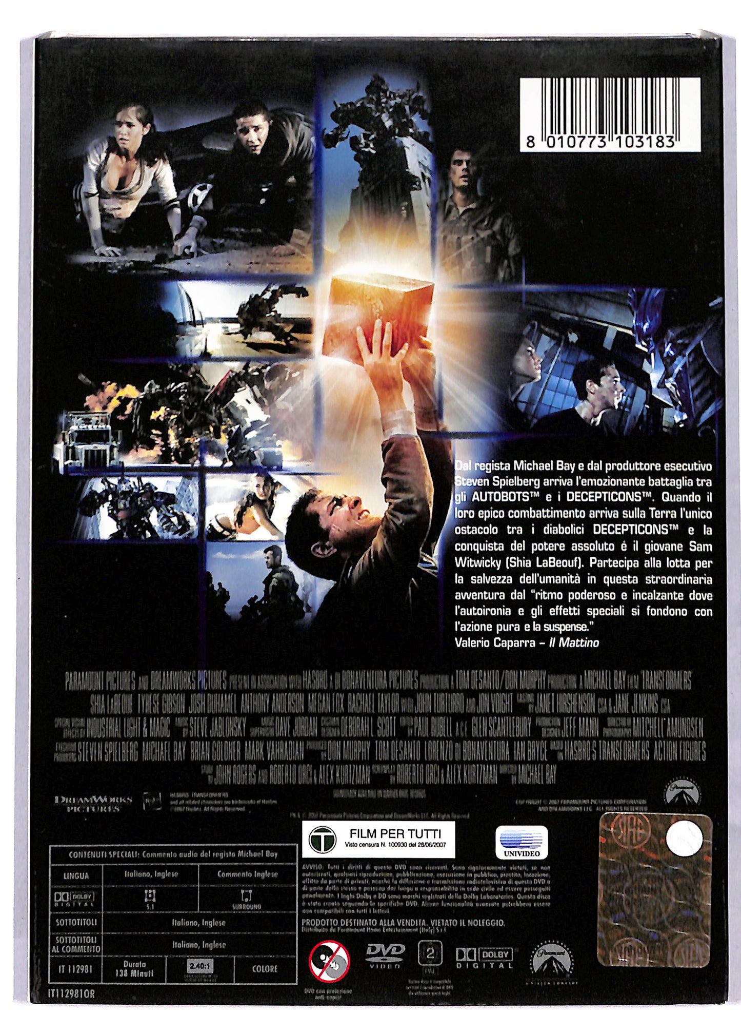 EBOND Transformers DVD D813737