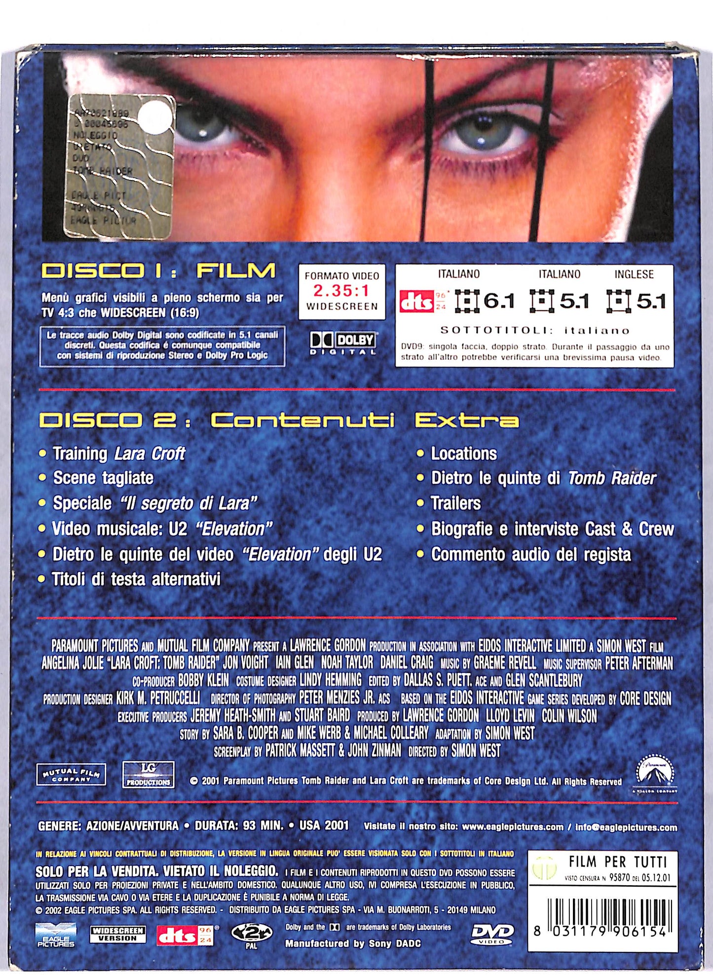 EBOND Lara Croft - Tomb Raider EDIZIONE SPECIALE DIGIPACK DVD D813739