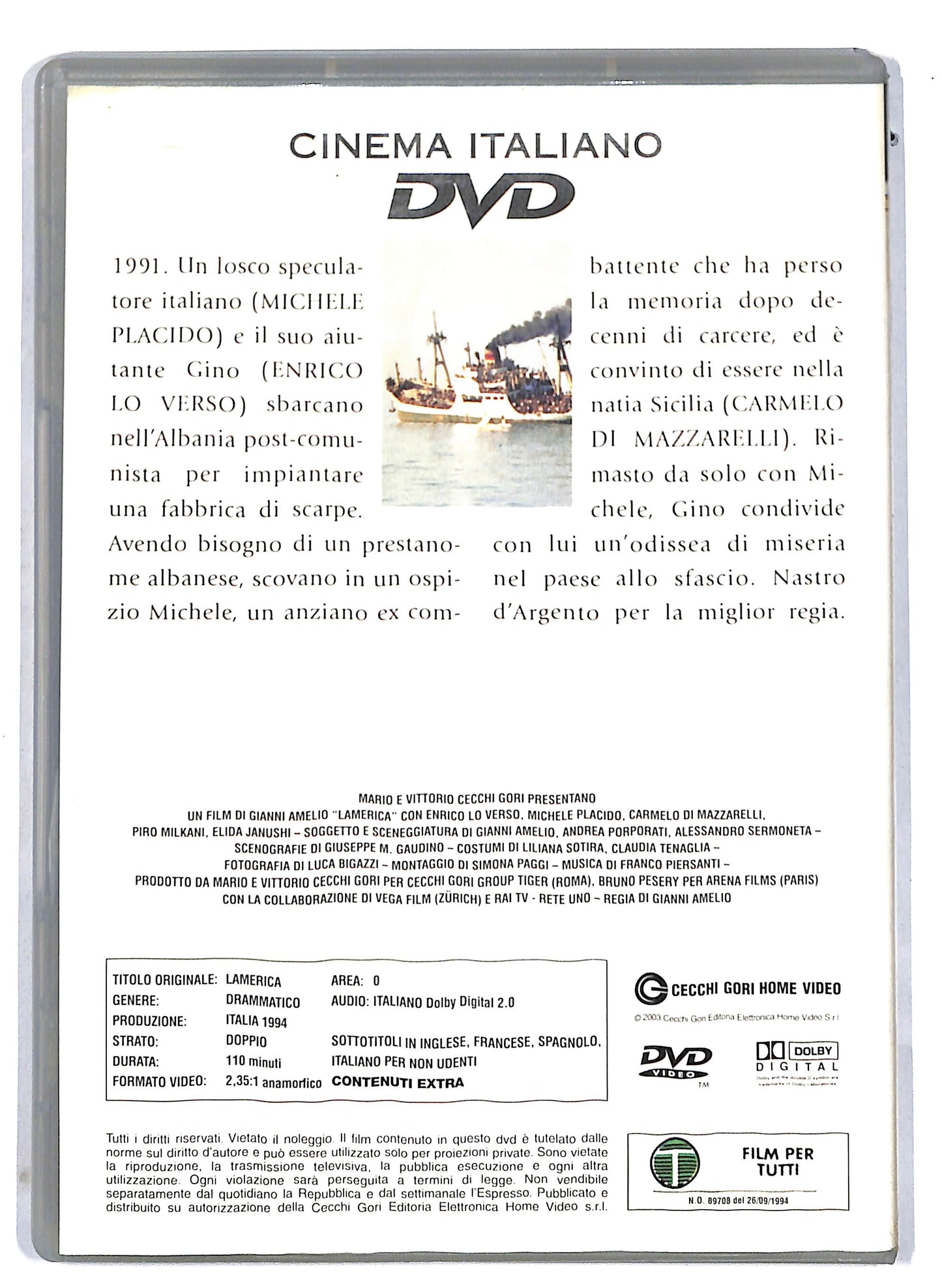 EBOND Lamerica EDITORIALE DVD D813856