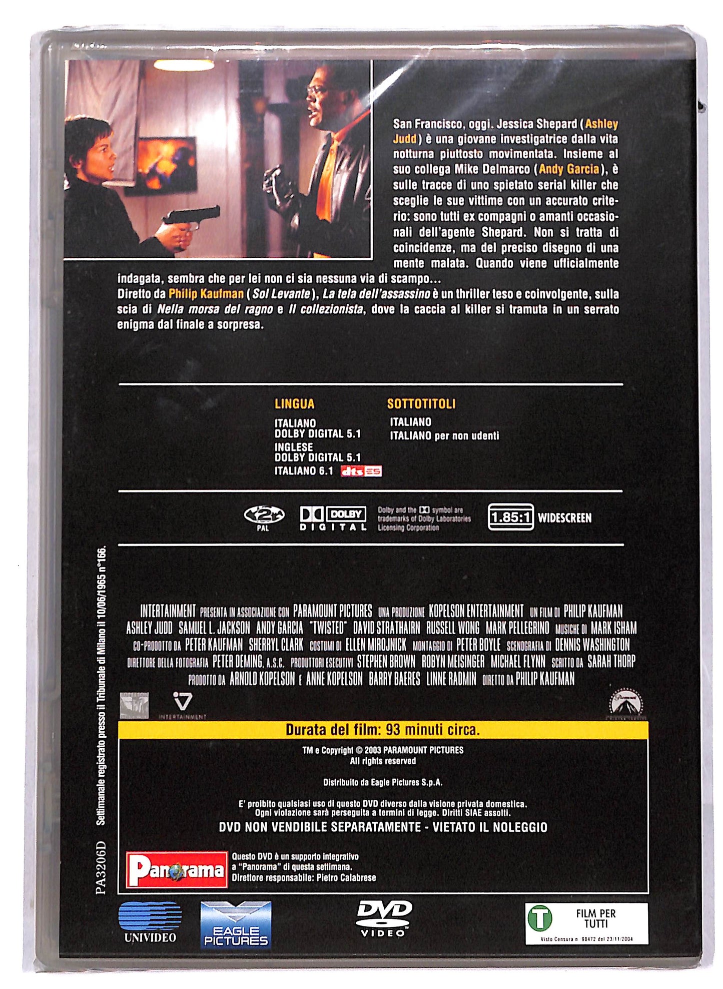 EBOND La tela dell'assassino EDITORIALE DVD D814023