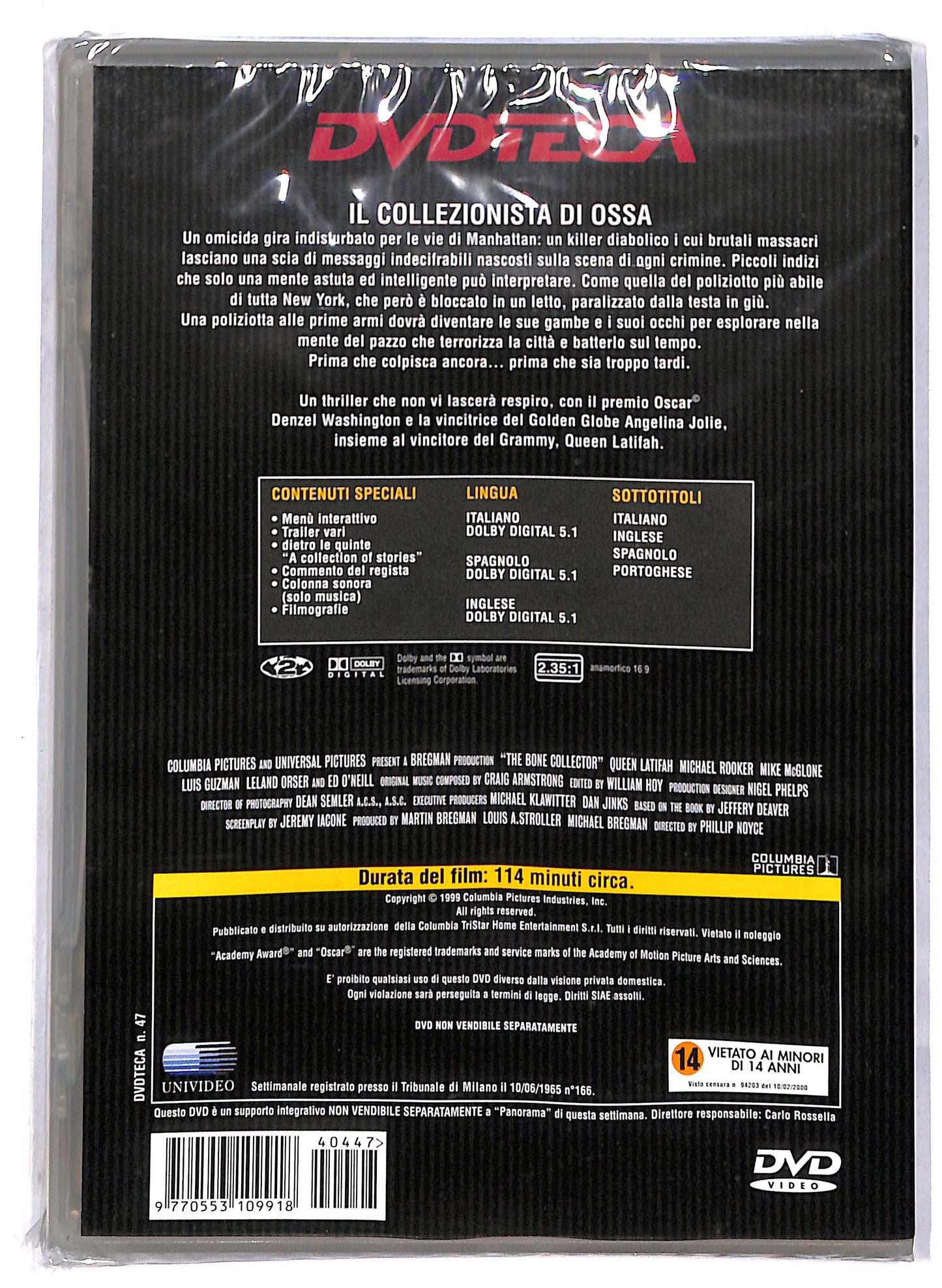 EBOND Il collezionista di ossa EDITORIALE DVD D814107
