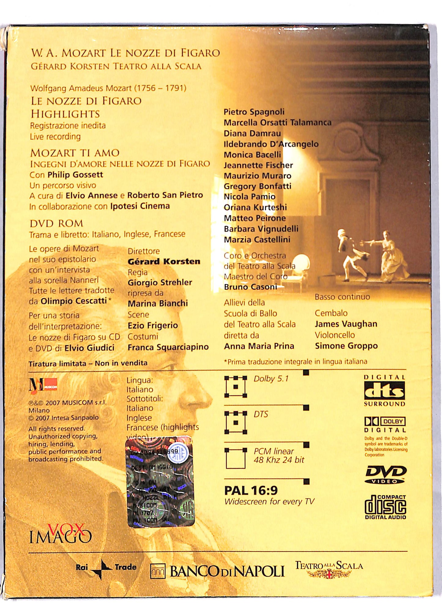 EBOND W.A. Mozart - Le nozze di Figaro EDITORIALE DIGIPACK DVD D814149