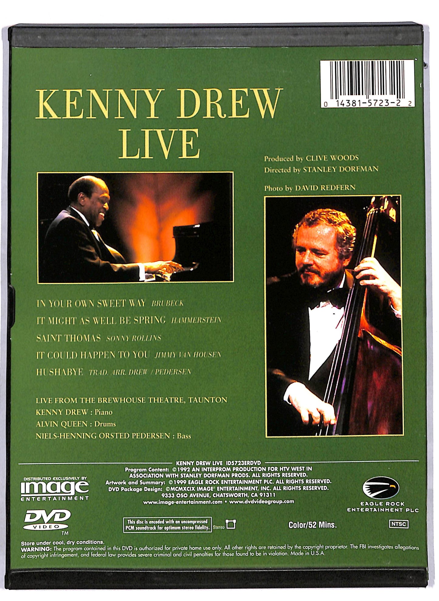 EBOND Kenny Drew Live SNAPPER DVD D814159