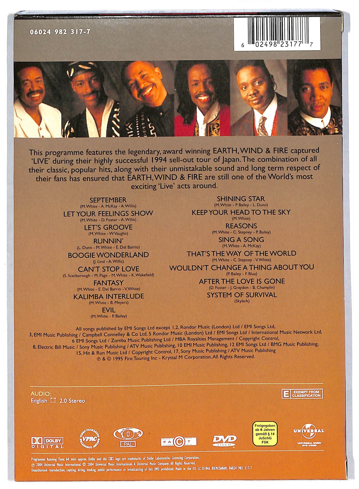 EBOND Earth, Wind & Fire – Live DVD D814652