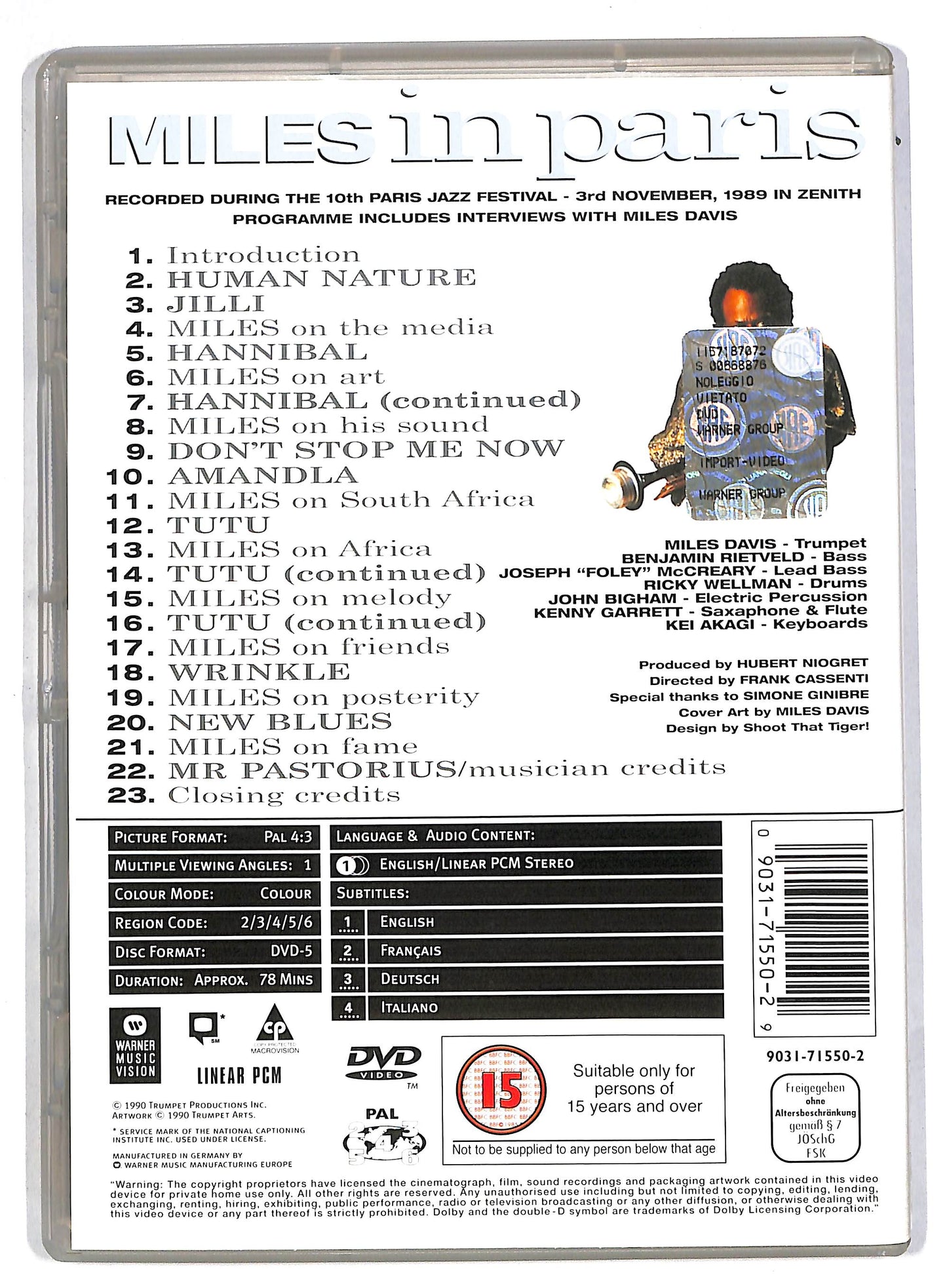 EBOND Miles Davis – Miles In Paris DVD D814823