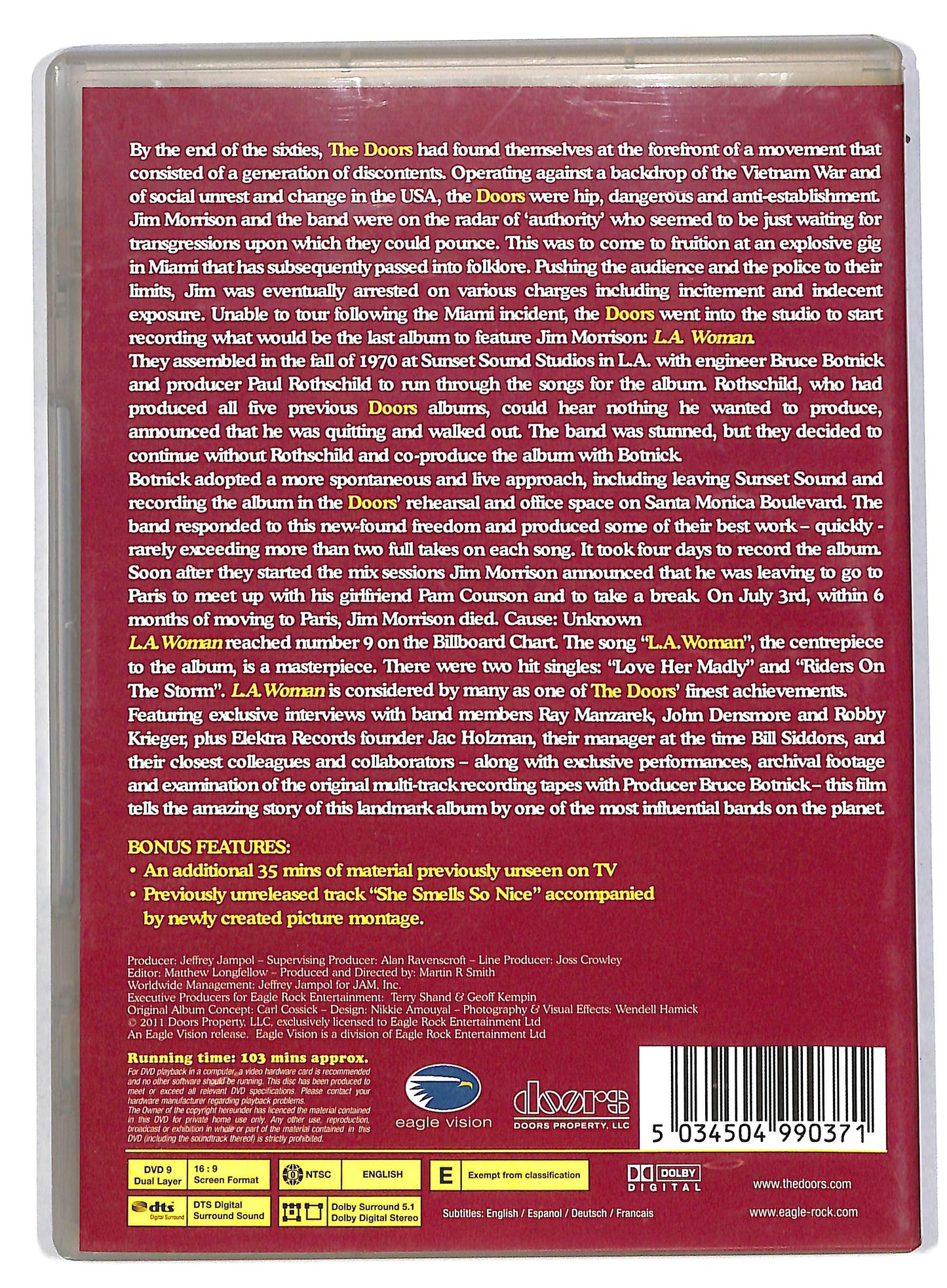 EBOND The Doors - Mr. Mojo Risin': The Story Of L.a. Woman DVD D814856