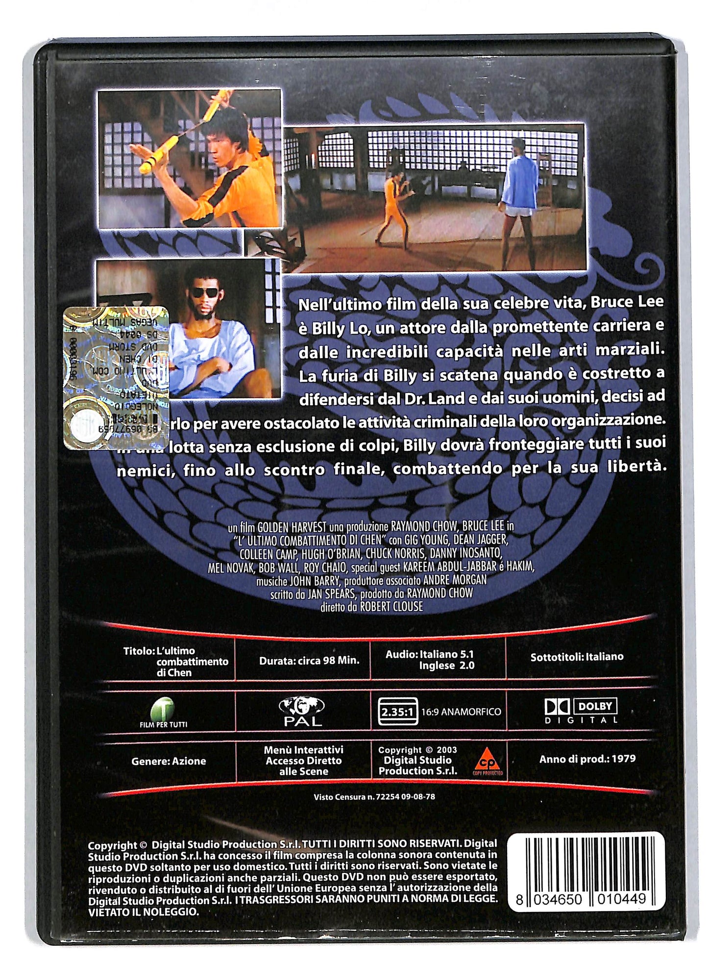 EBOND L'ultimo Combattimento Di Chen DVD D814905