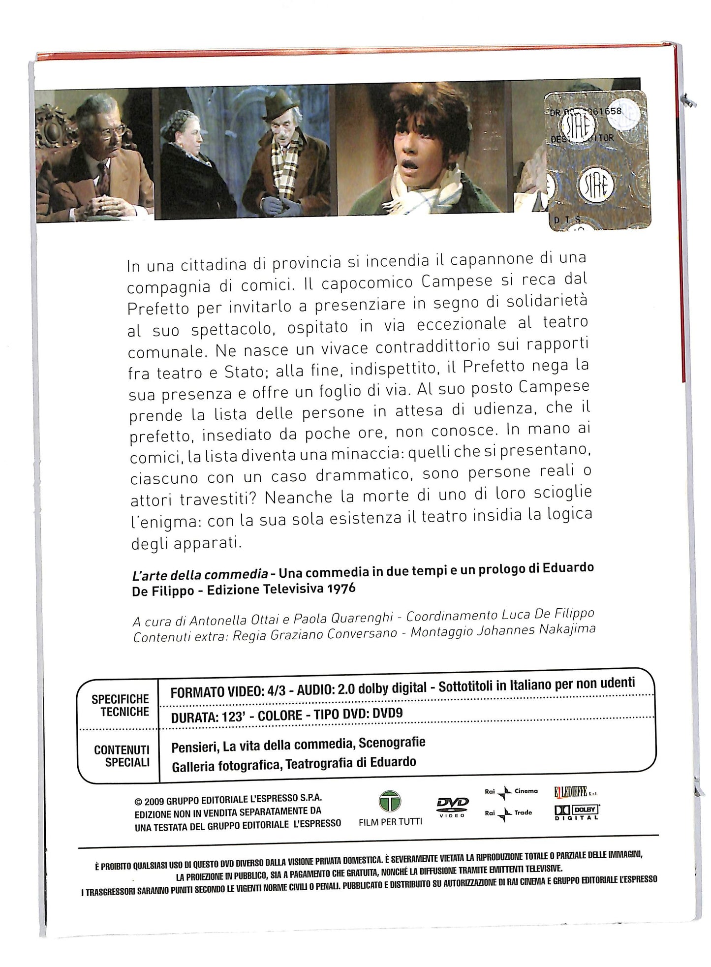EBOND il teatro di eduardo - L'arte della commedia EDITORIALE  DVD D814961