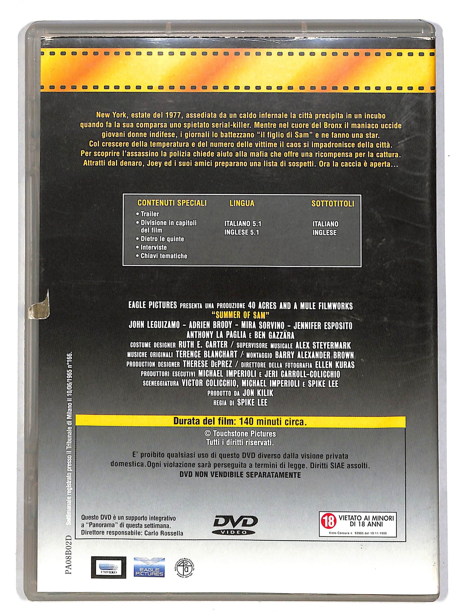 EBOND SOS Summer of Sam EDITORIALE DVD D815114