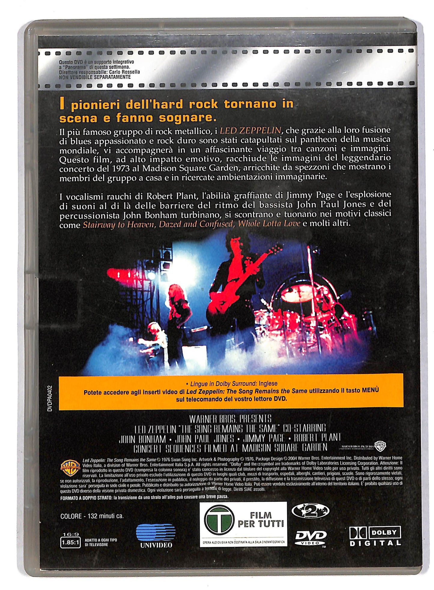 EBOND Led Zeppelin – The Song Remains The Same EDITORIALE DVD D815148