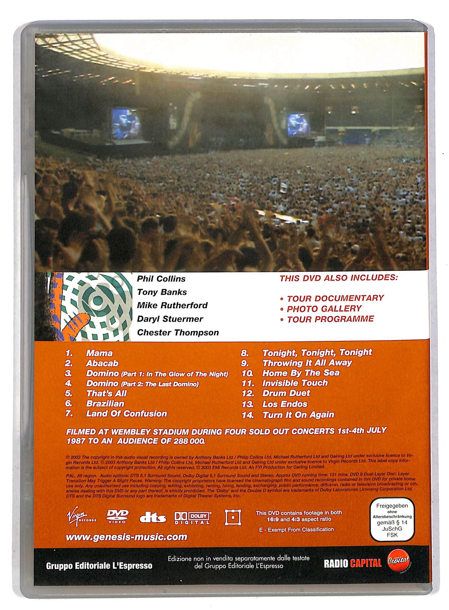 EBOND Genesis Live at Wembley Stadium DVD D815157