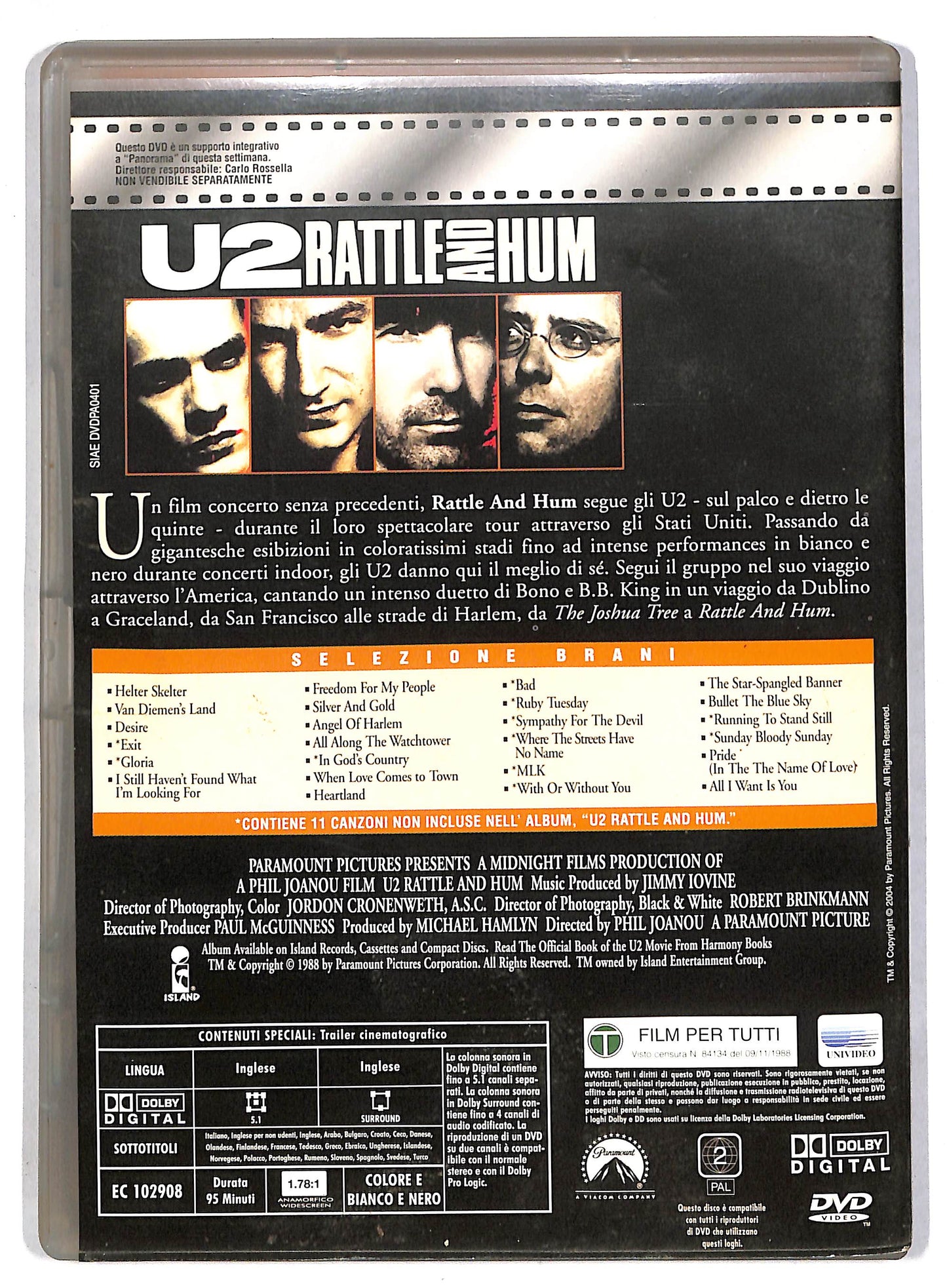 EBOND U2 - Rattle and hum DVD D815208