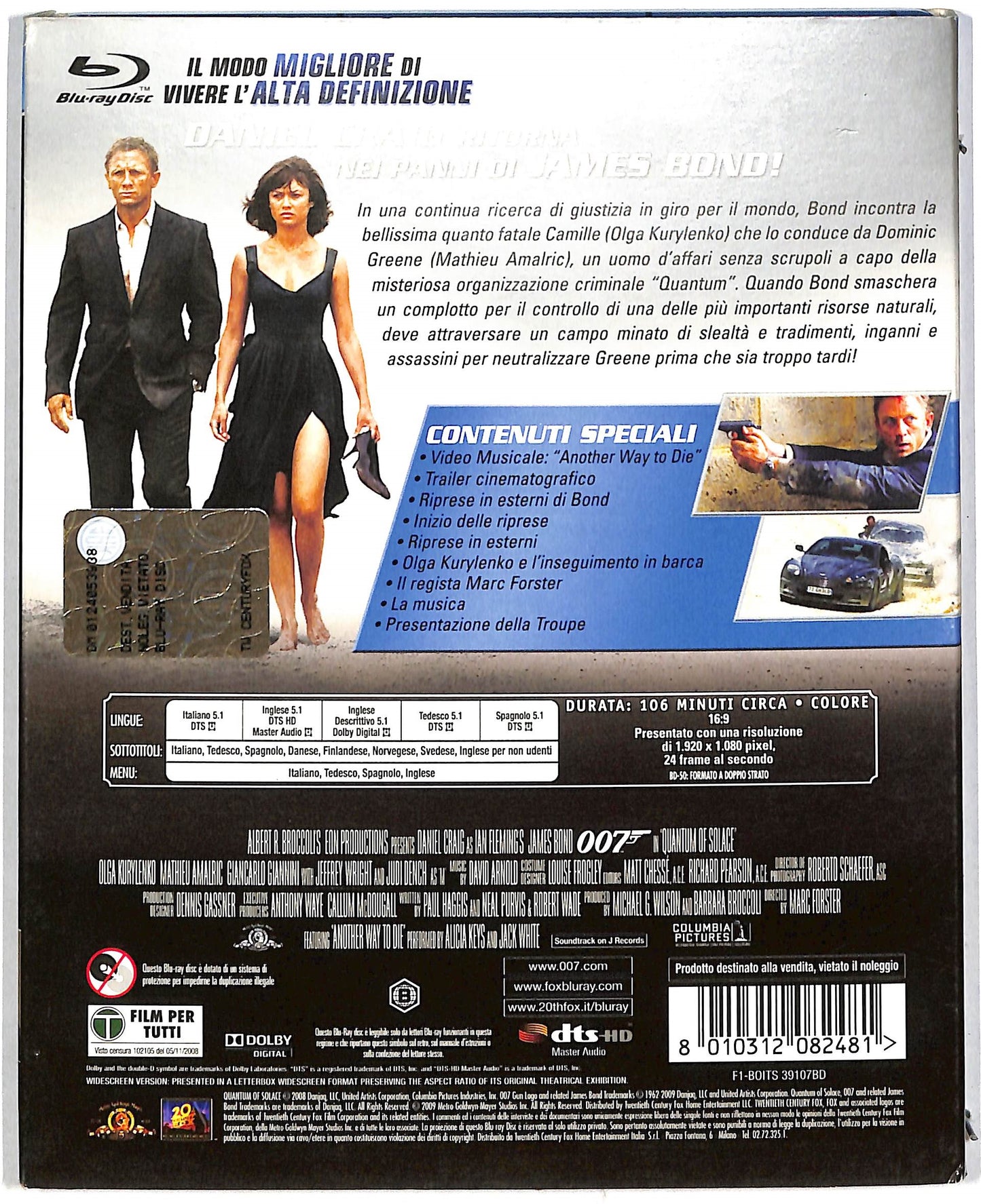 EBOND 007 Quantum Of Solace  BLURAY BLURAY D815363