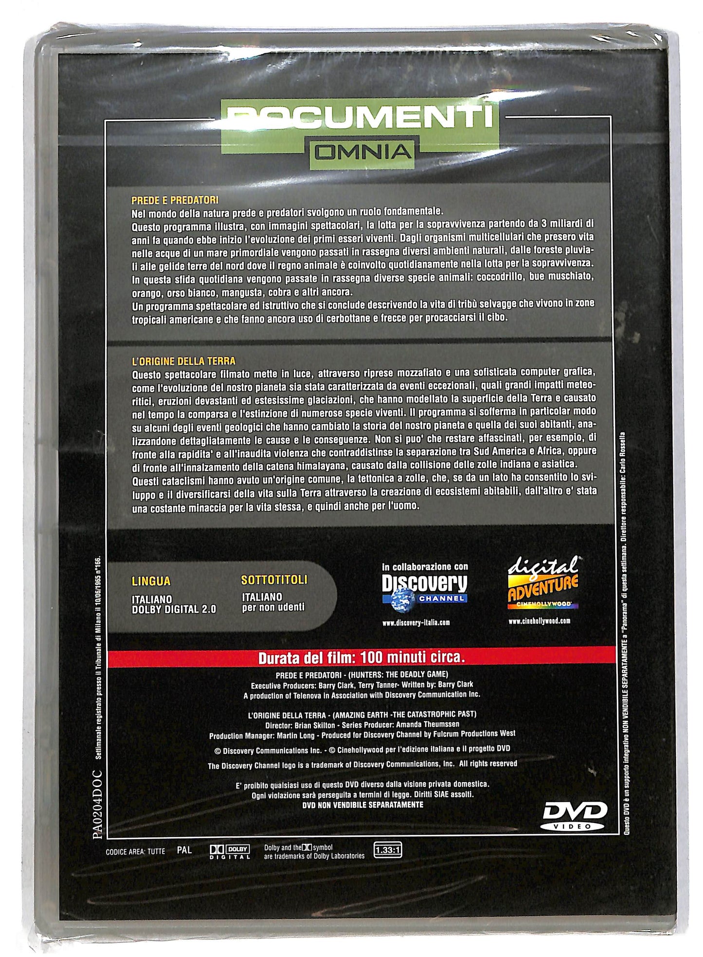 EBOND Omnia - Prede e predatori - l'origine della Terra  DVD D815634