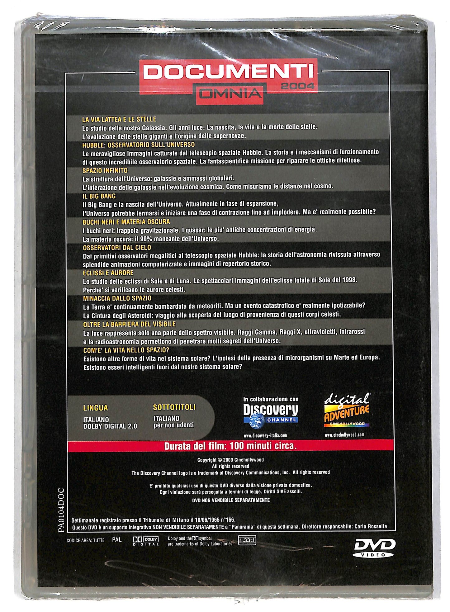 EBOND Documenti Omnia 2004 - Dal Big Bang ai Buchi Neri DVD D815635