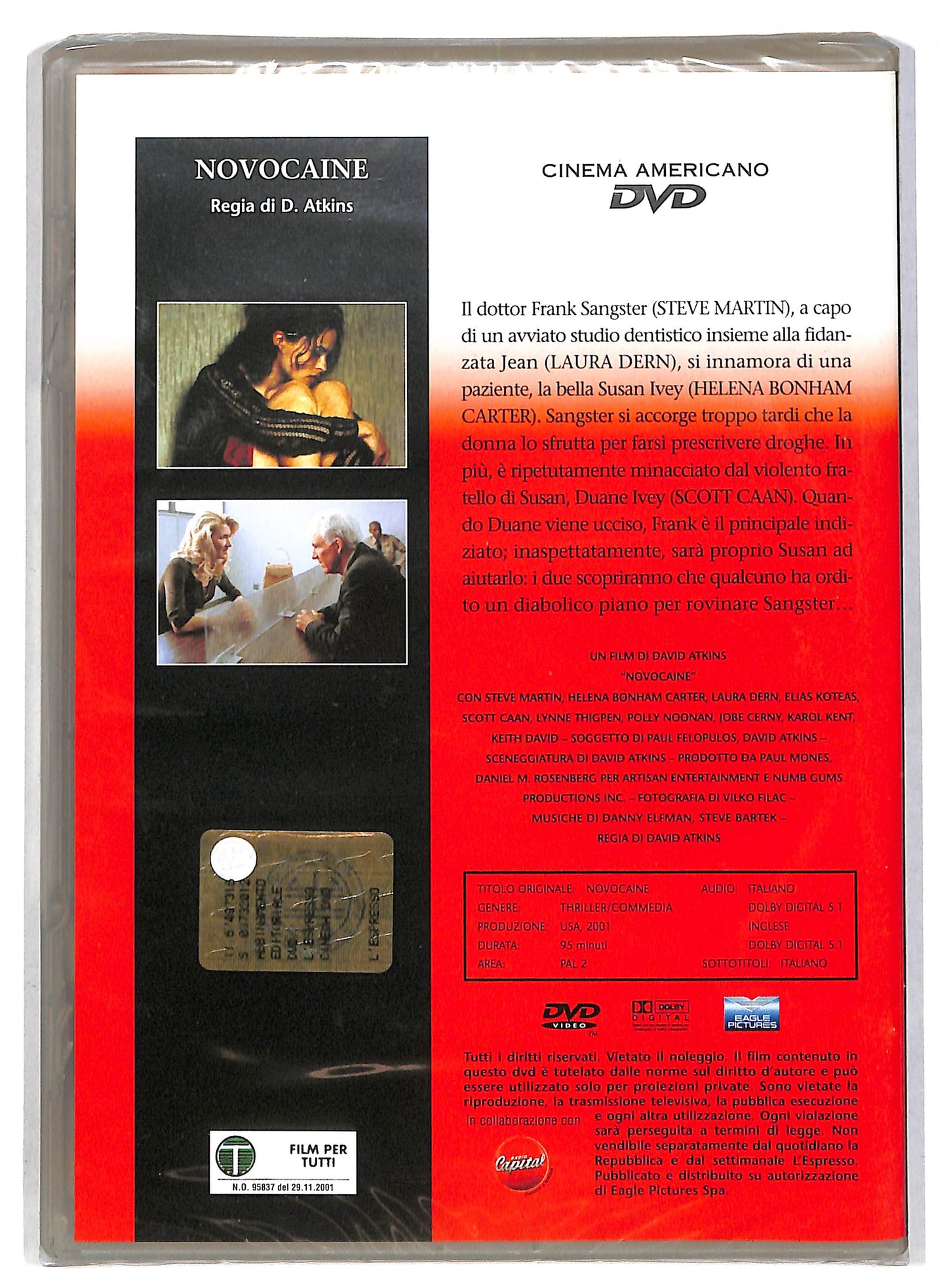 EBOND Novocaine EDITORIALE DVD D815651