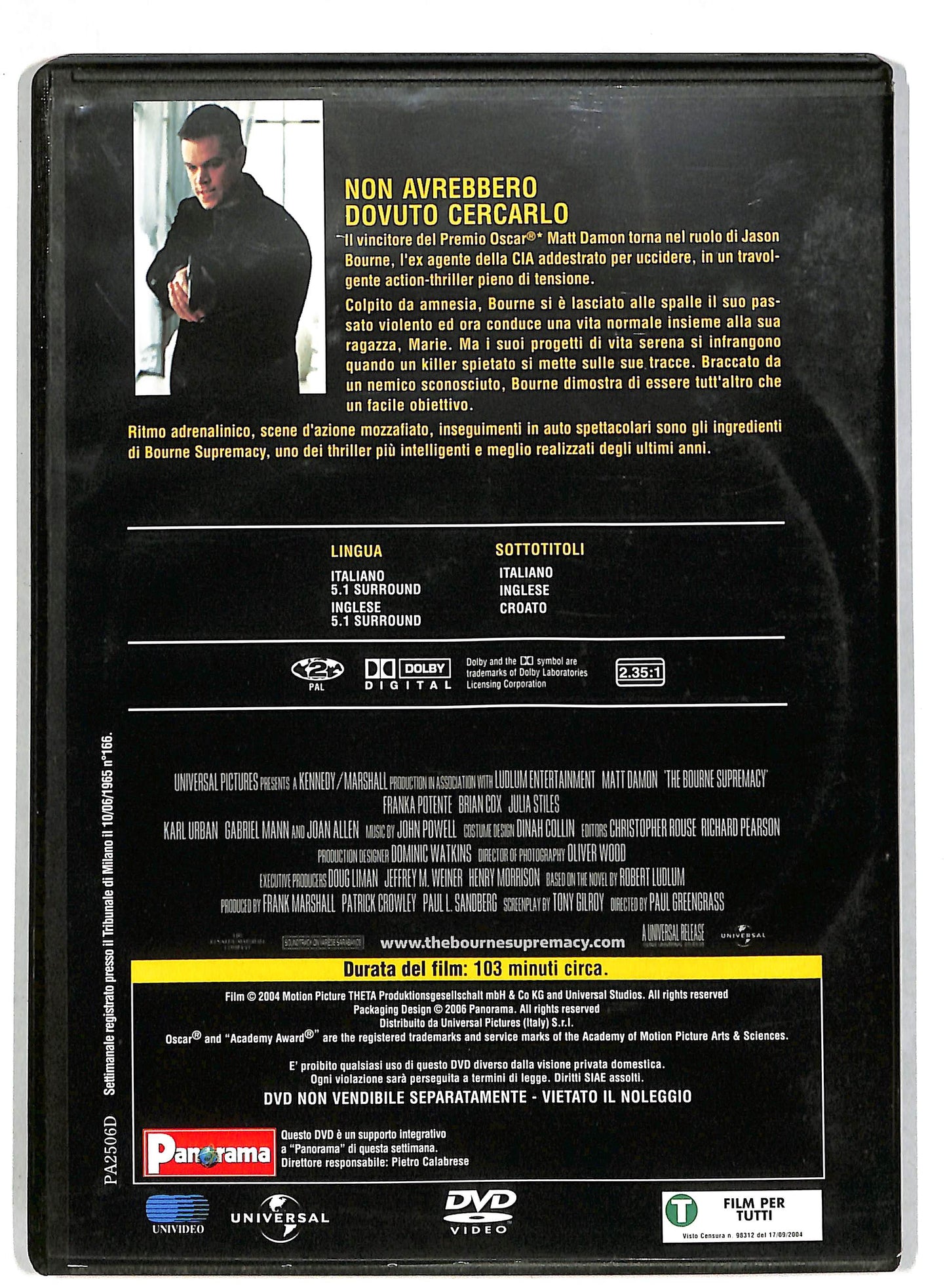 EBOND The Bourne Supremacy DVD D815813