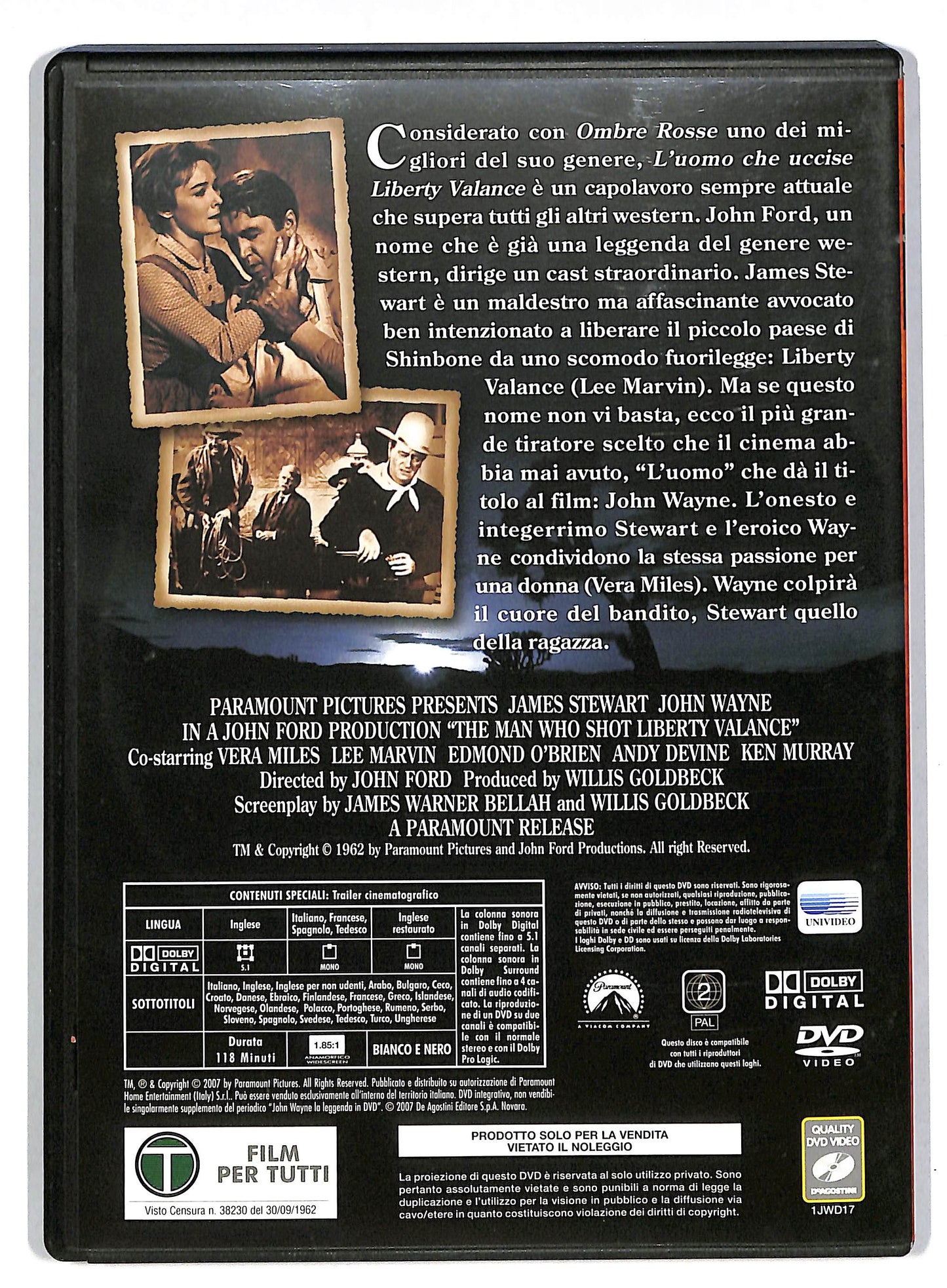 EBOND L'uomo che uccise Liberty Valance DVD D815934