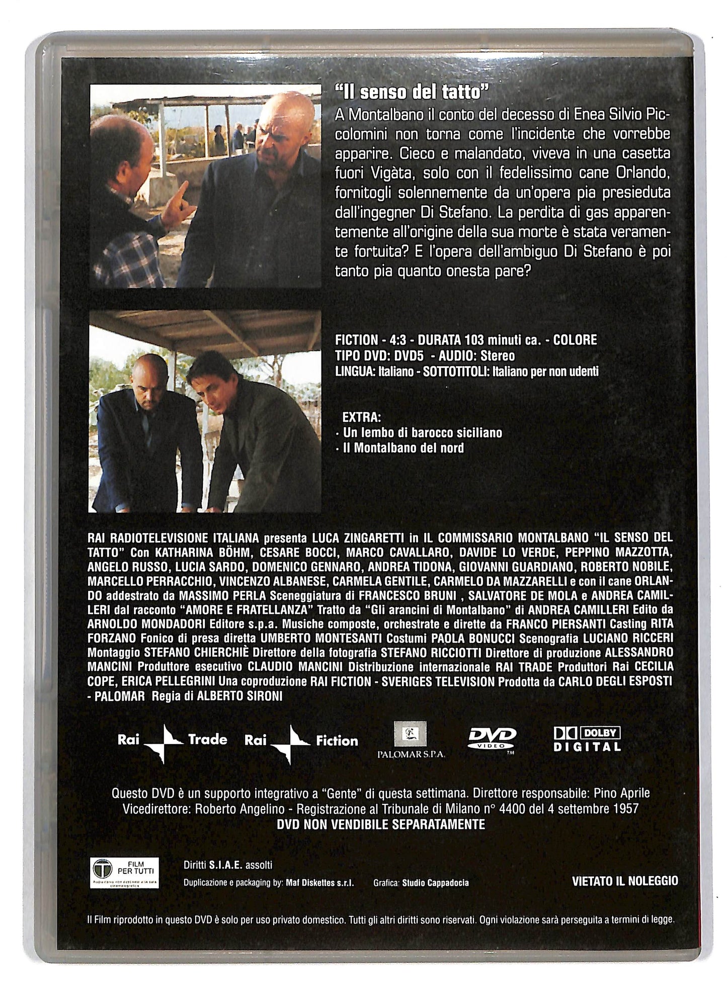 EBOND Il senso del tatto - Il commissario Montalbano n.11 DVD D815949