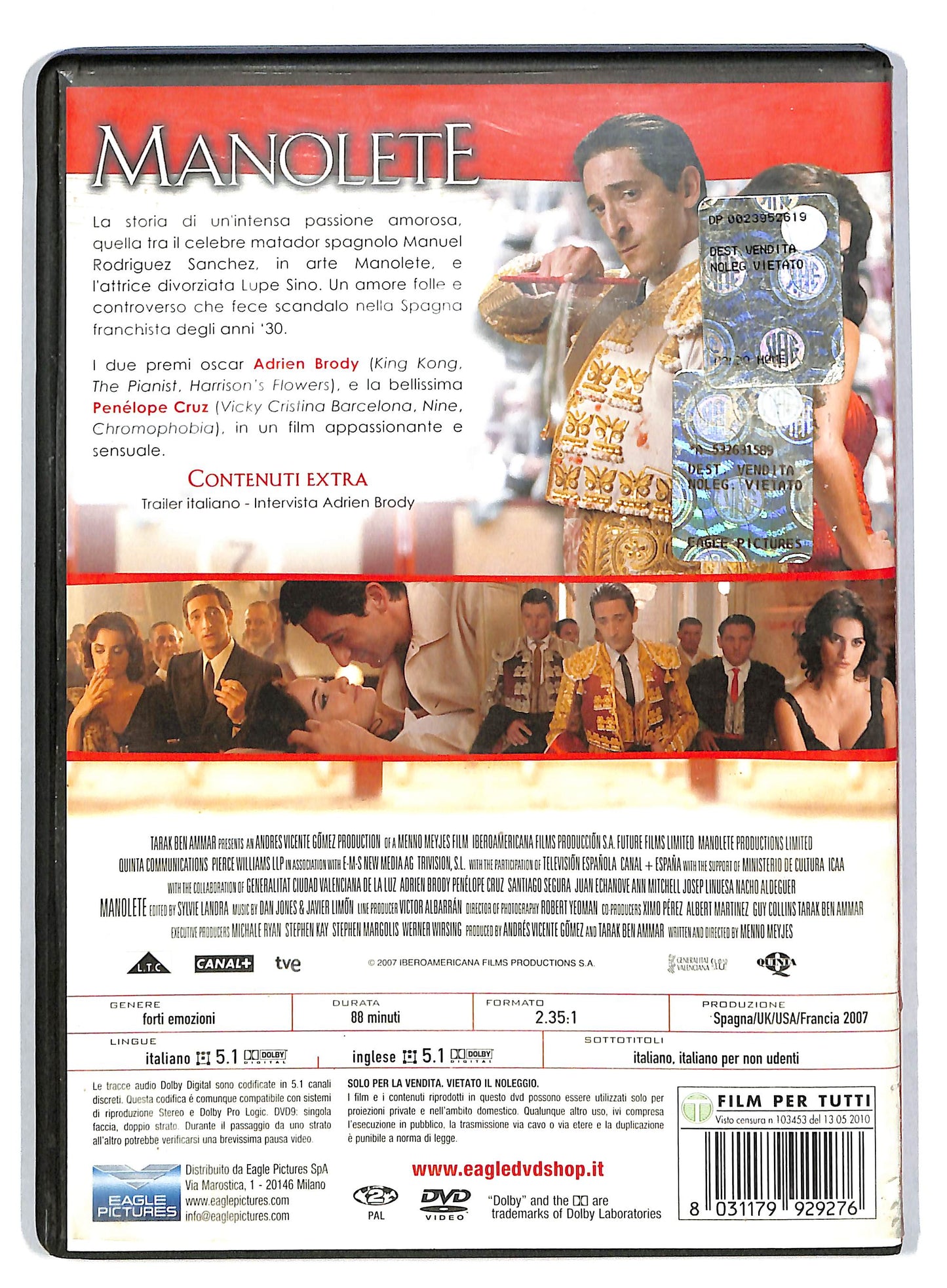 EBOND Manolete DVD D818322