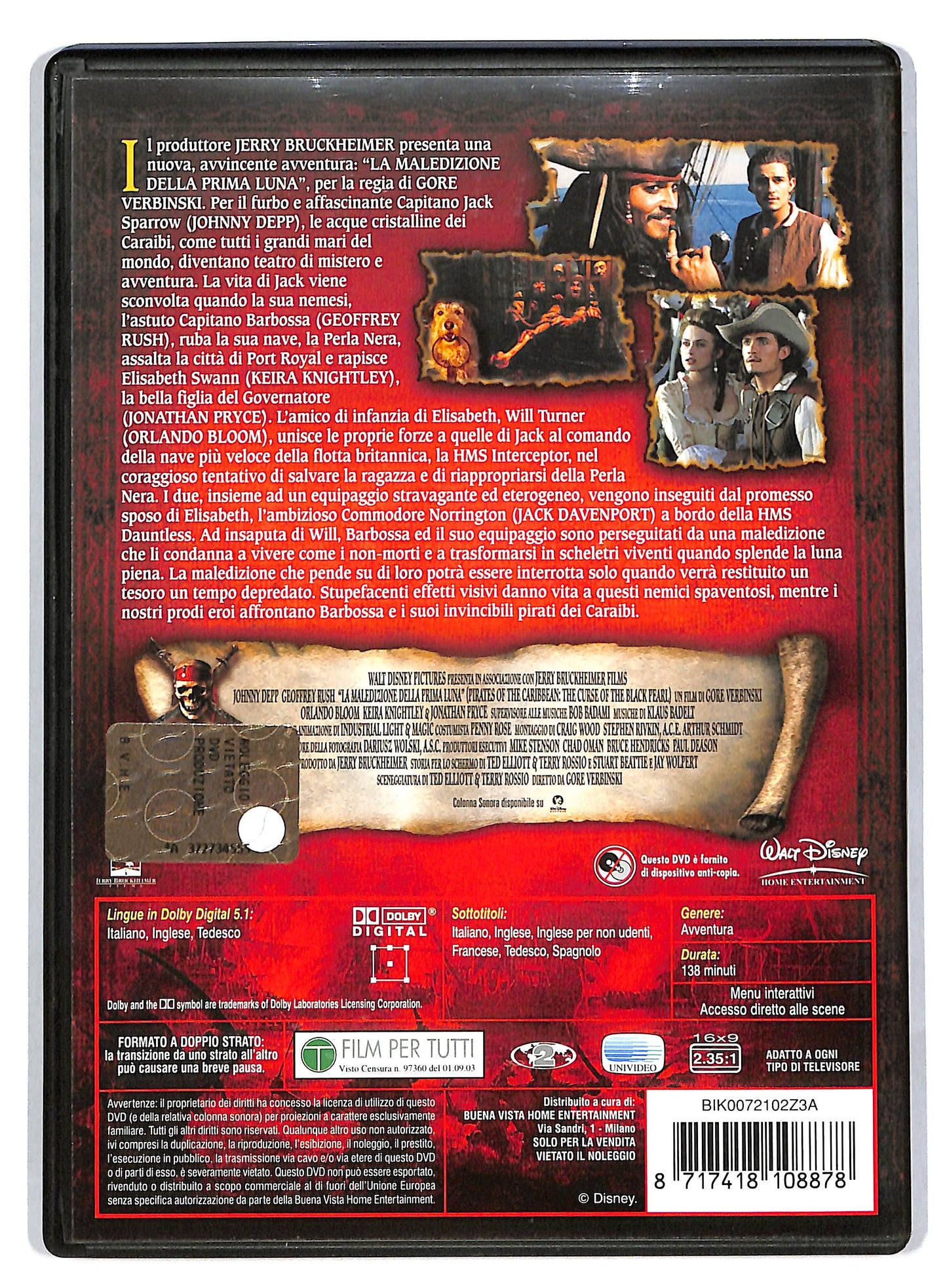 EBOND Pirati dei Caraibi - La maledizione della prima luna DVD D818348