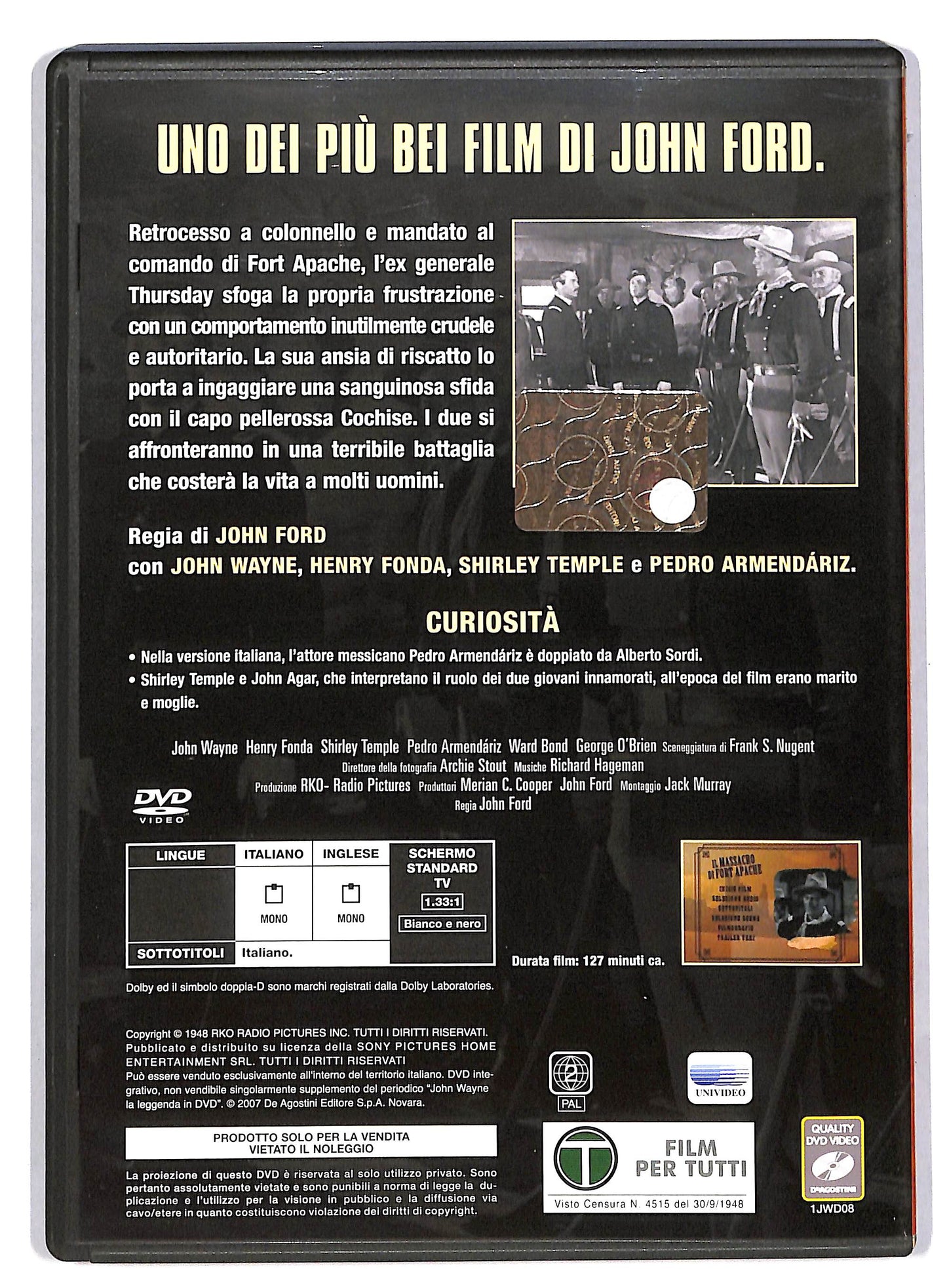 EBOND Il massacro di Fort Apache EDITORIALE DVD D818427