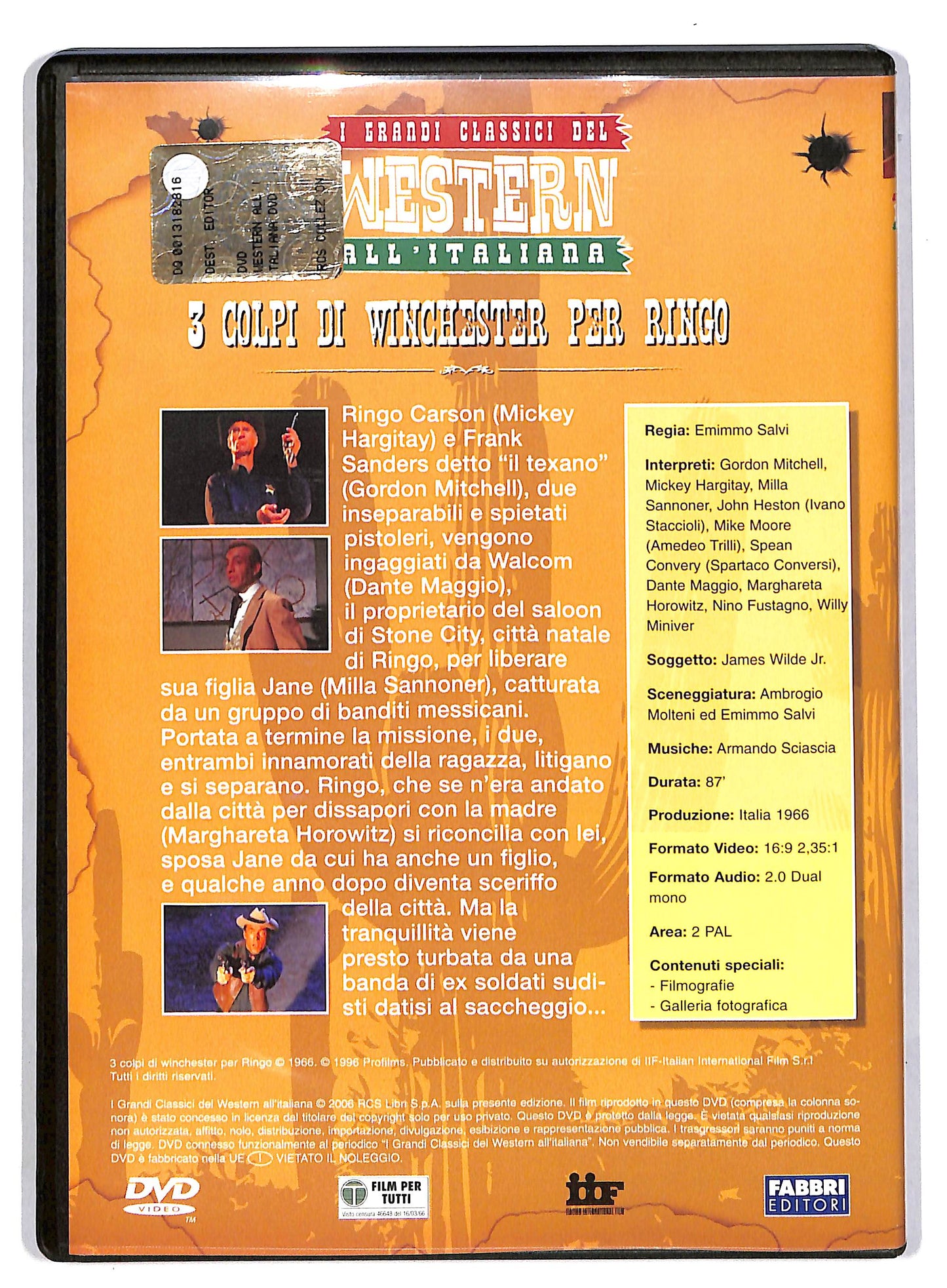 EBOND 3 Colpi Di Winchester Per Ringo - Western All'italiana  DVD D818519