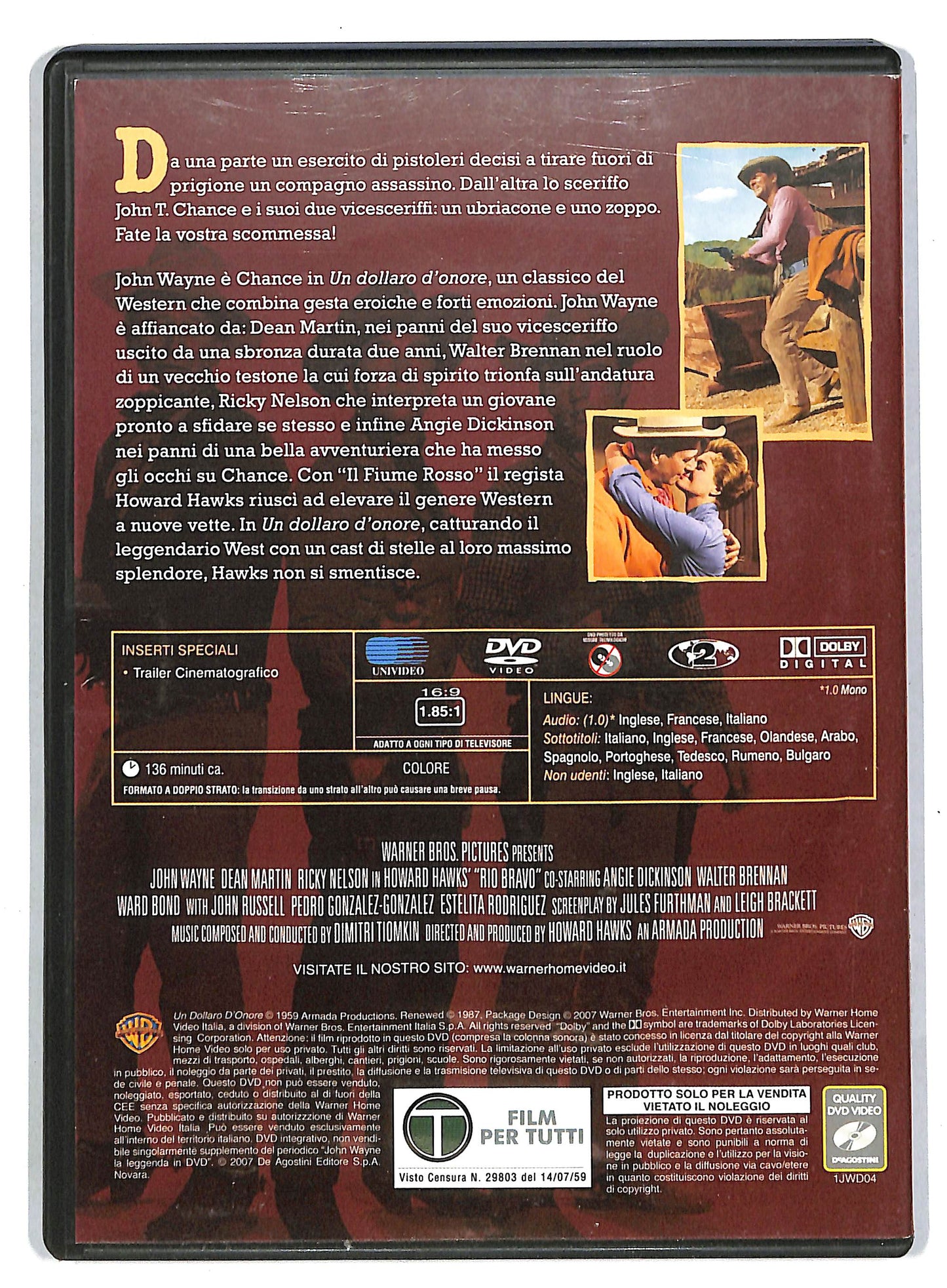 EBOND Un dollaro d'onore EDITORIALE DVD D818916