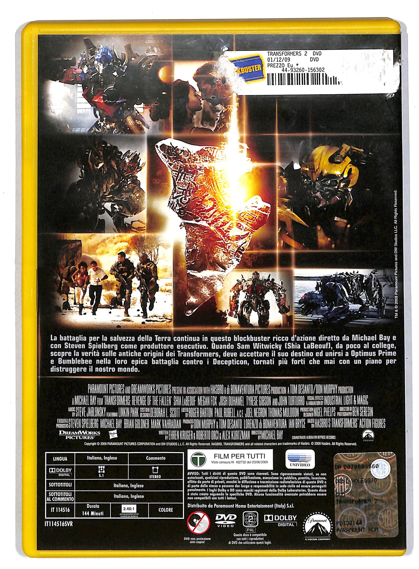 EBOND Transformers - la Vendetta del Caduto NOLEGGIO DVD D819162
