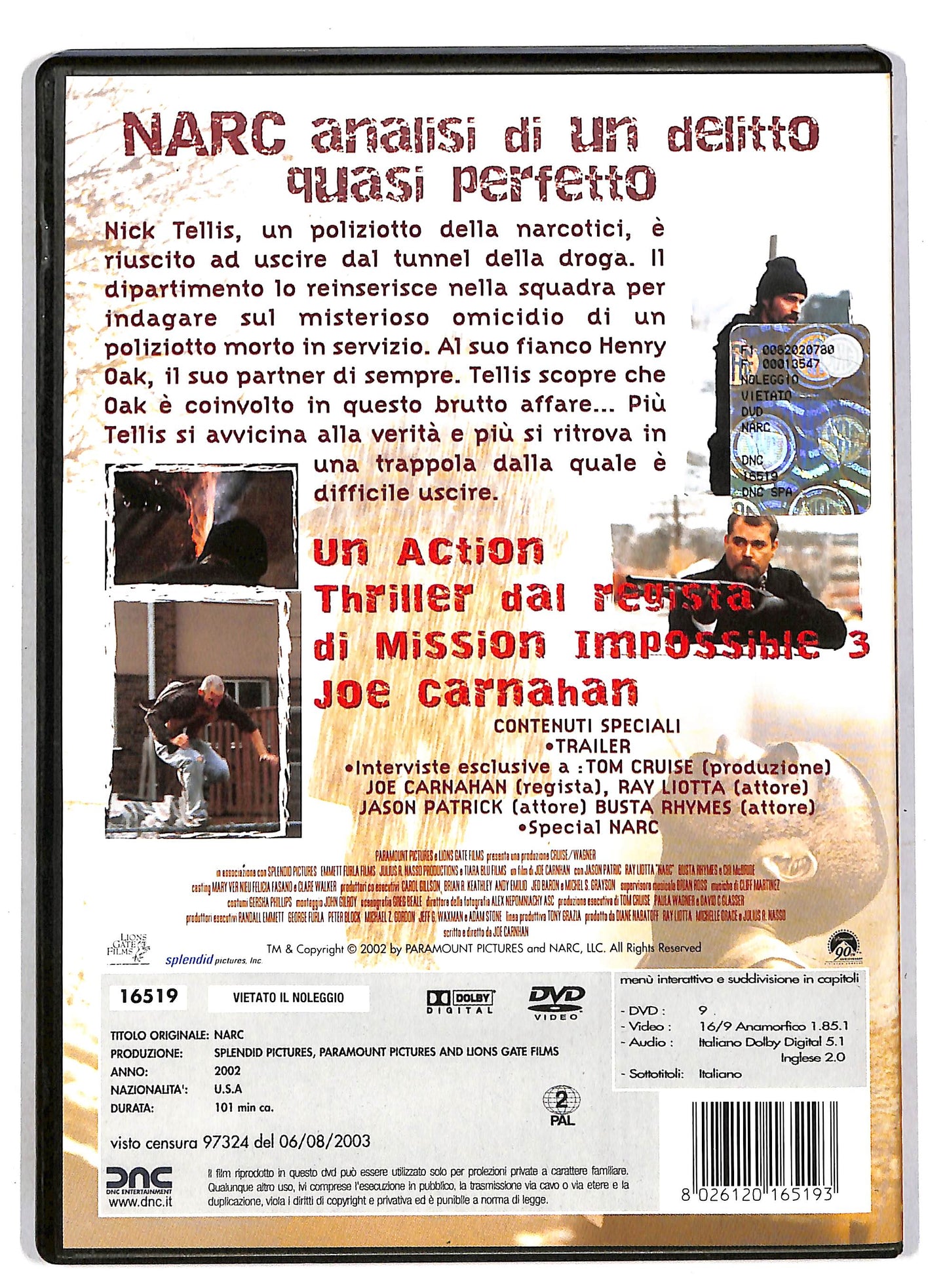 EBOND Narc - Analisi di un delitto DVD D819302