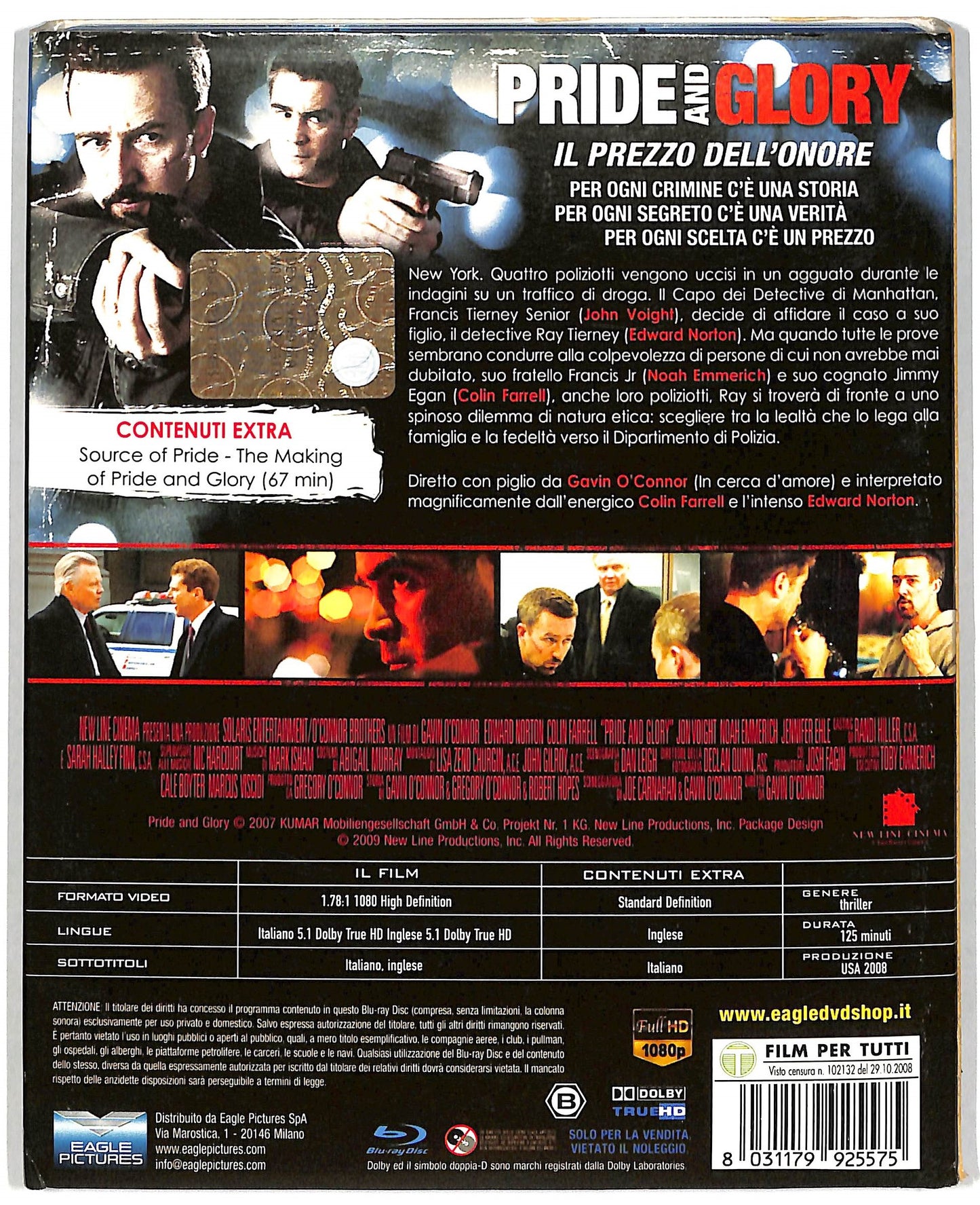 EBOND pride and glory - il prezzo dell'onore BLURAY BLURAY D819327