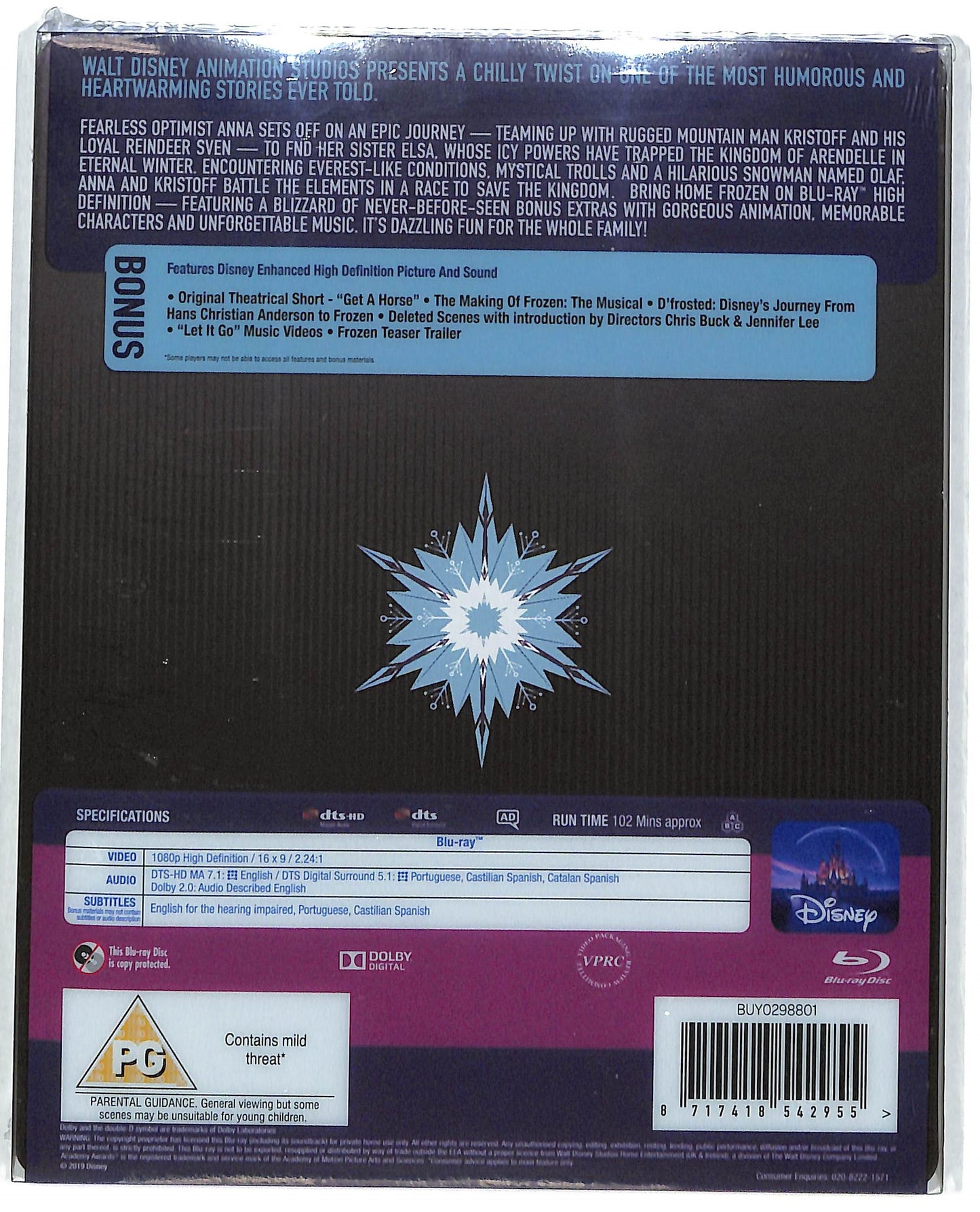 EBOND Frozen STEELBOOK BLURAY D819637