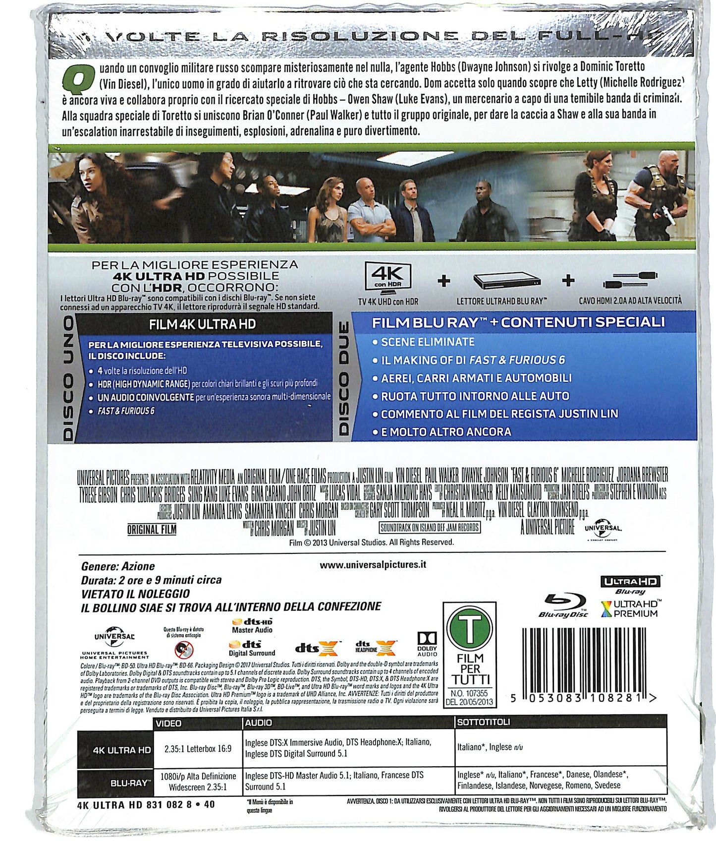 EBOND Fast And Furious 6 4K ULTRA HD + BLURAY D819707