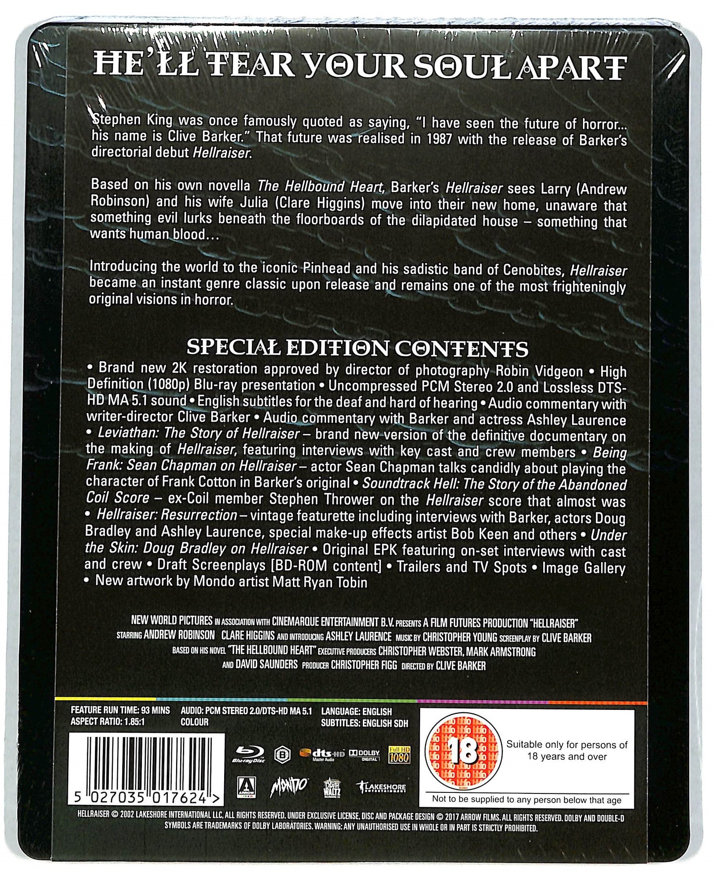 EBOND Hellraiser STEELBOOK - no ita BLURAY D819742