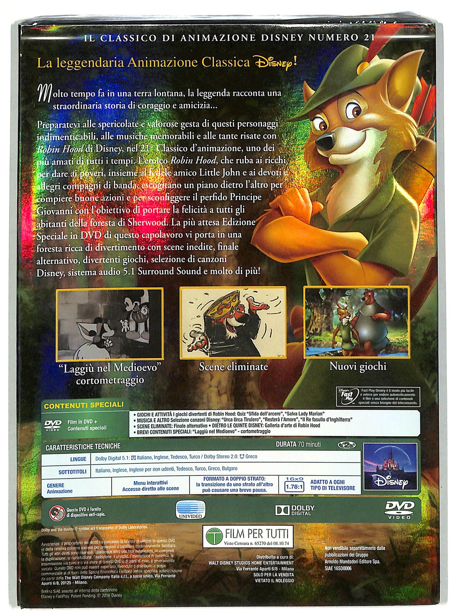 EBOND Robin Hood SLIPCASE EDITORIALE DVD D819839