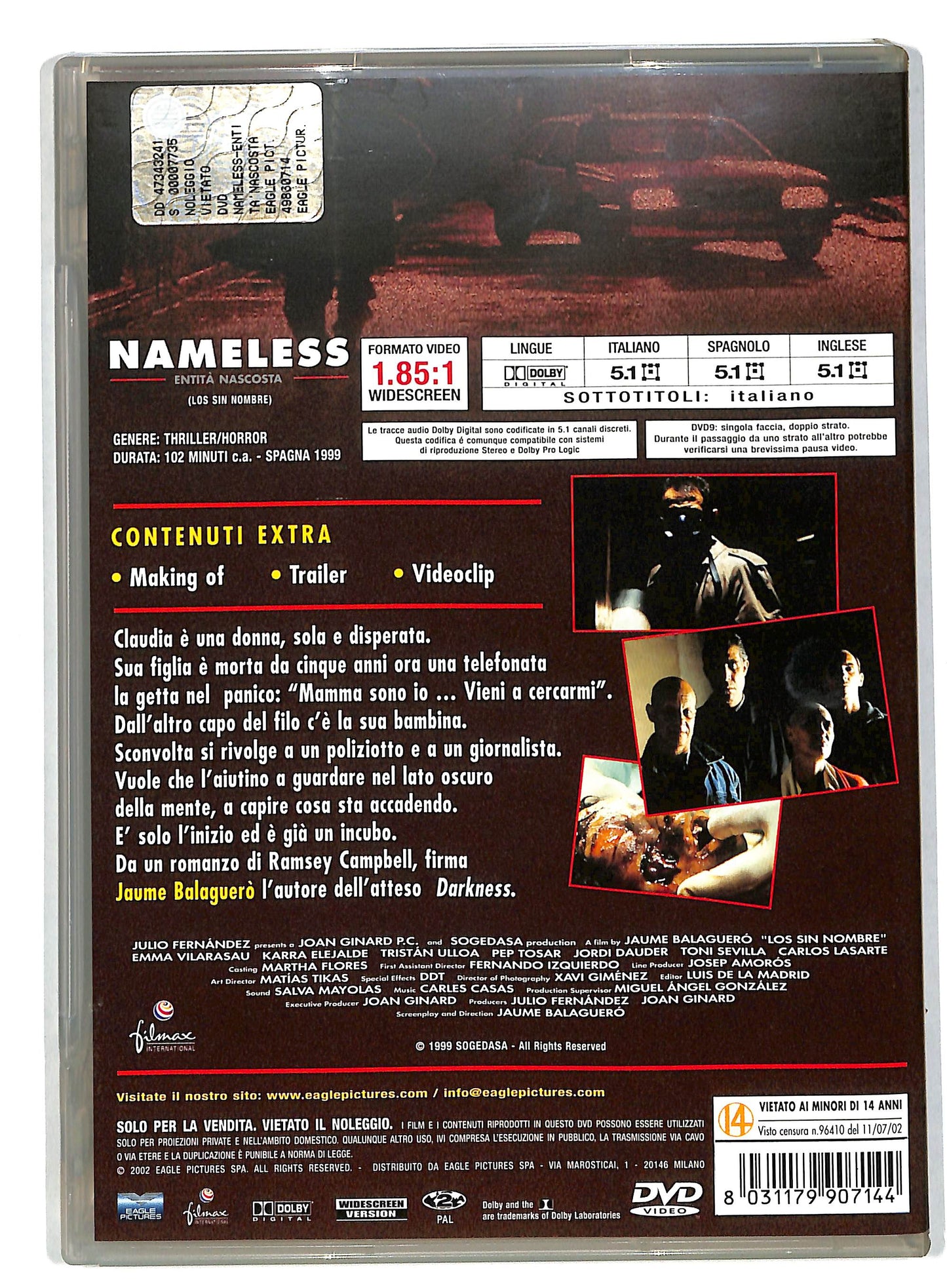EBOND Nameless - Entita nascosta DVD D820224