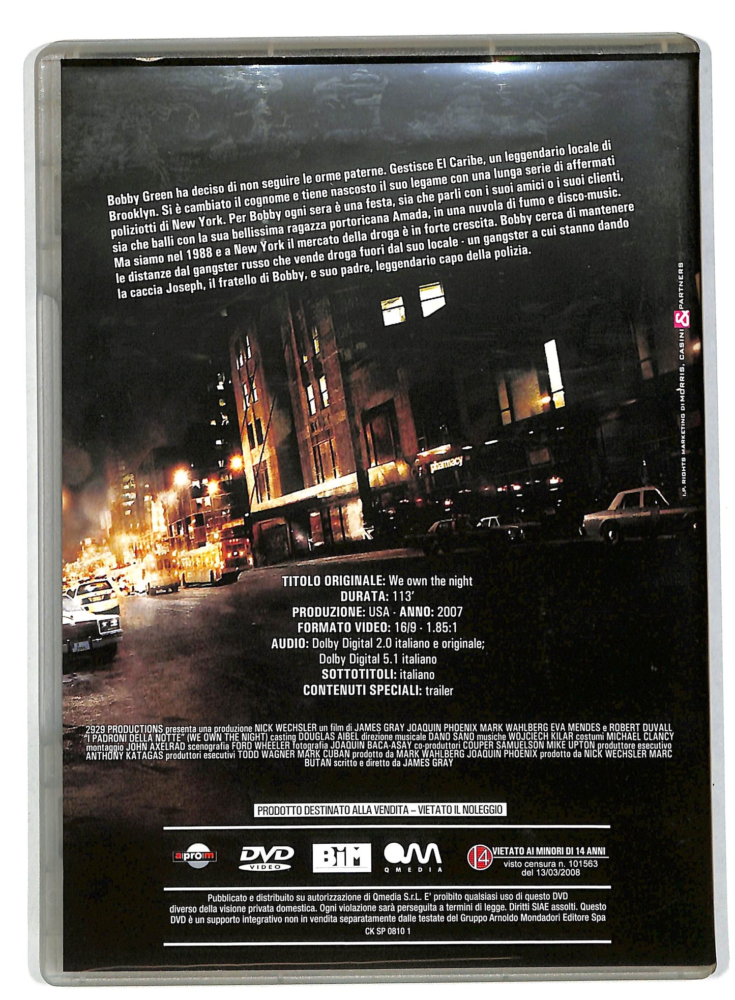 EBOND I padroni della notte EDITORIALE DVD D820237