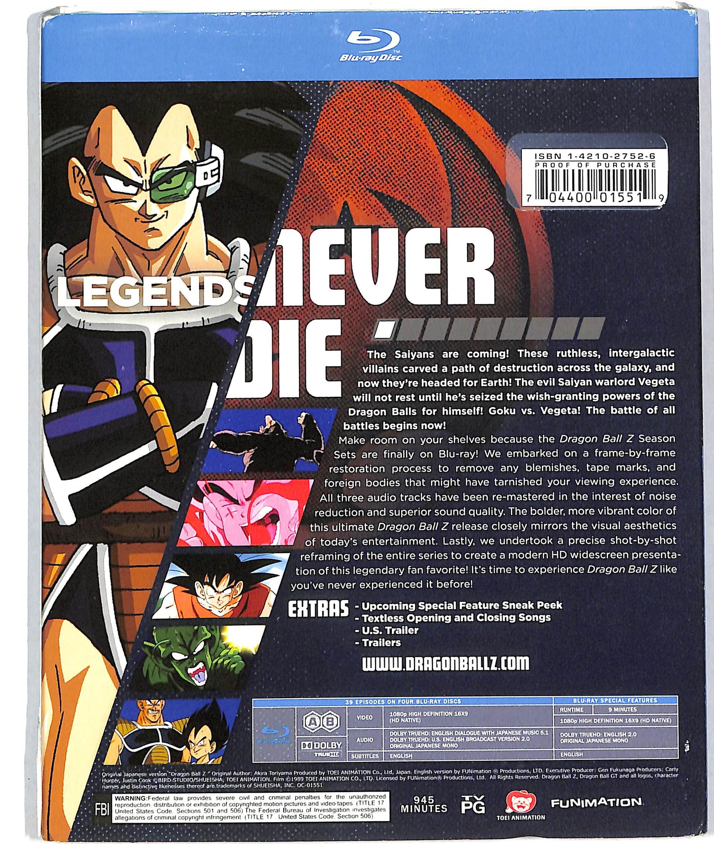 EBOND Dragon Ball Z Season 1 Edizione UK BLURAY DB552653
