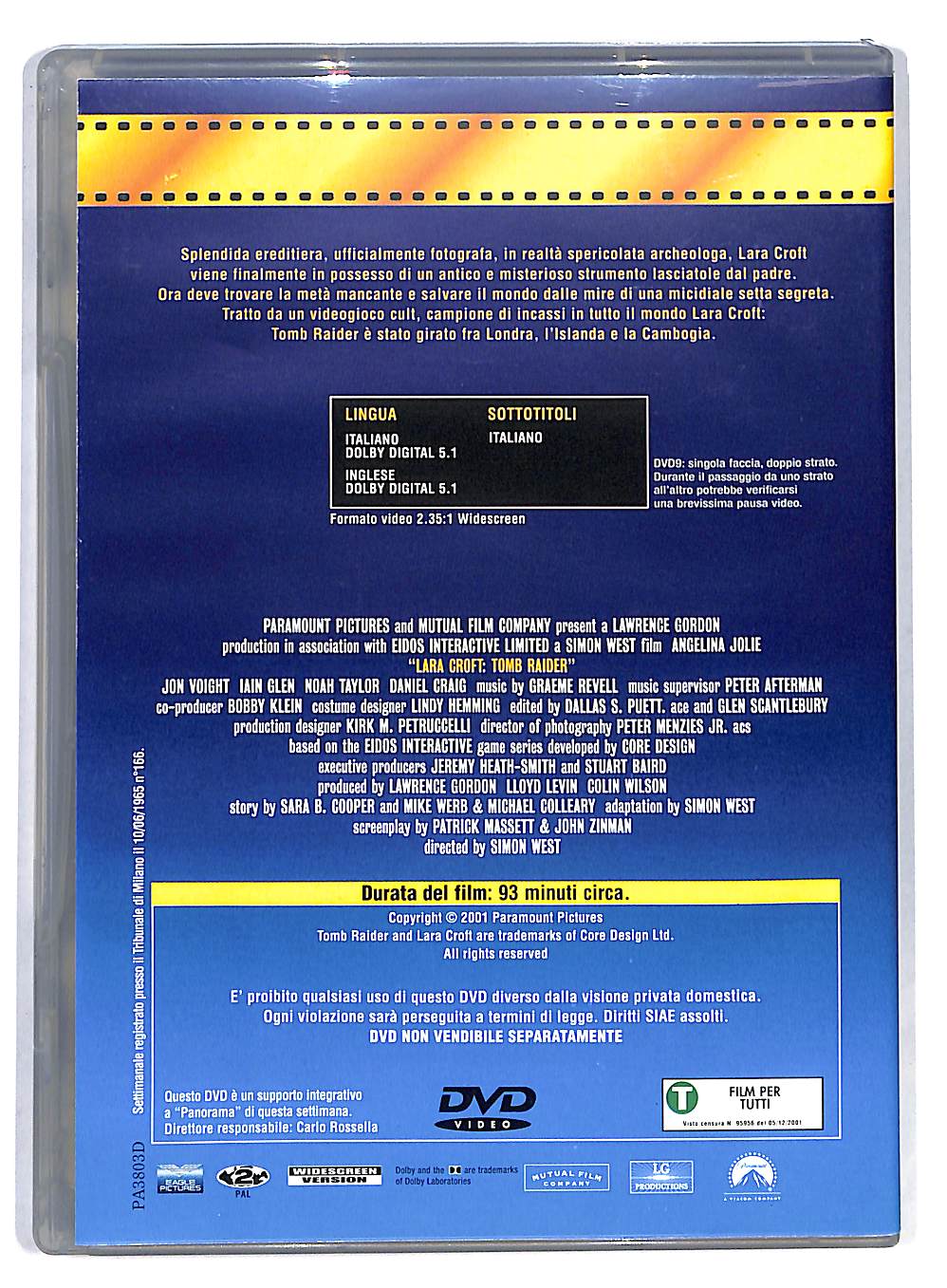 EBOND Lara Croft Tomb Raider  EDITORIALE DVD DB552942