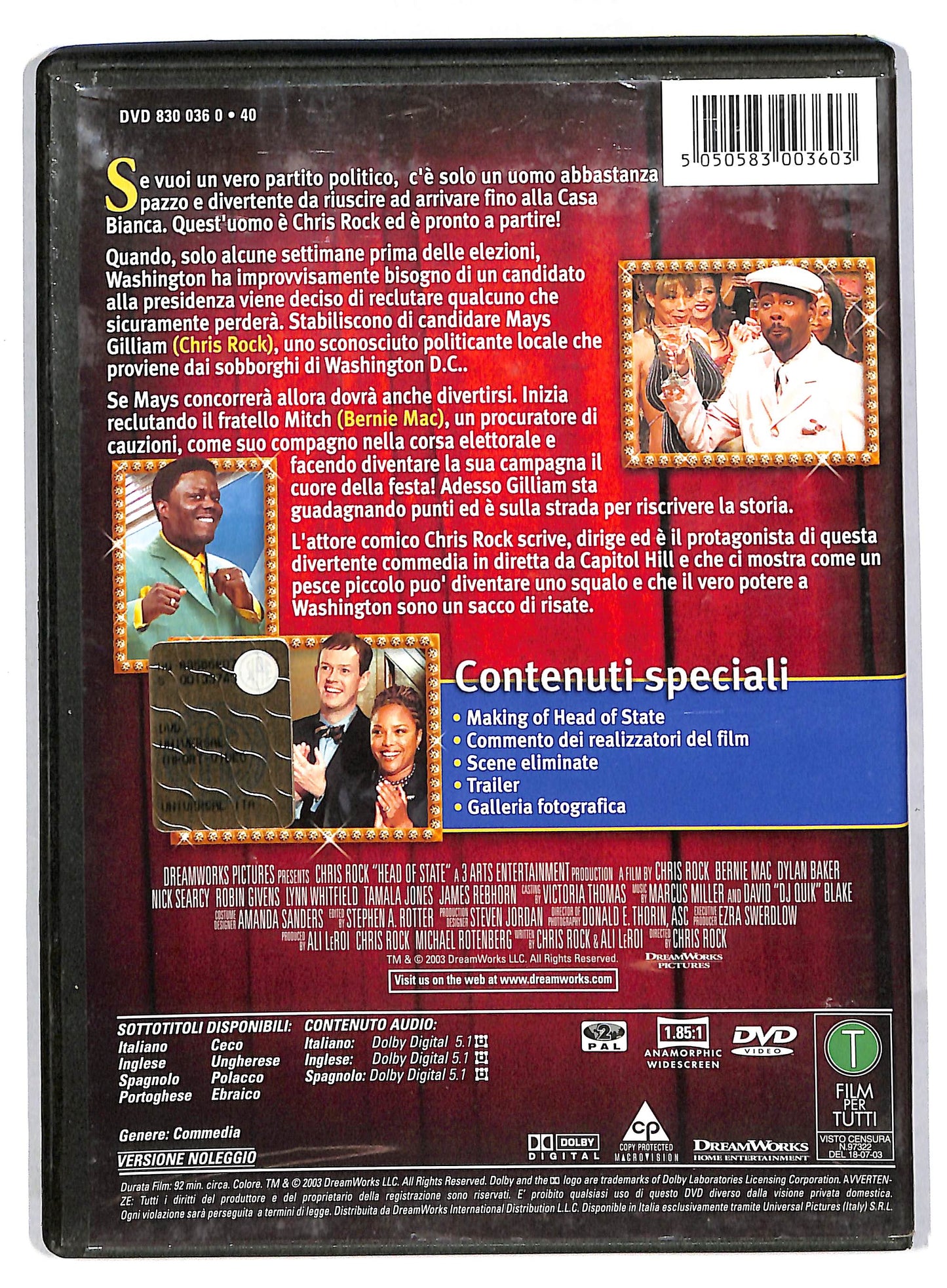 EBOND Head of State NOLEGGIO DVD DB553152