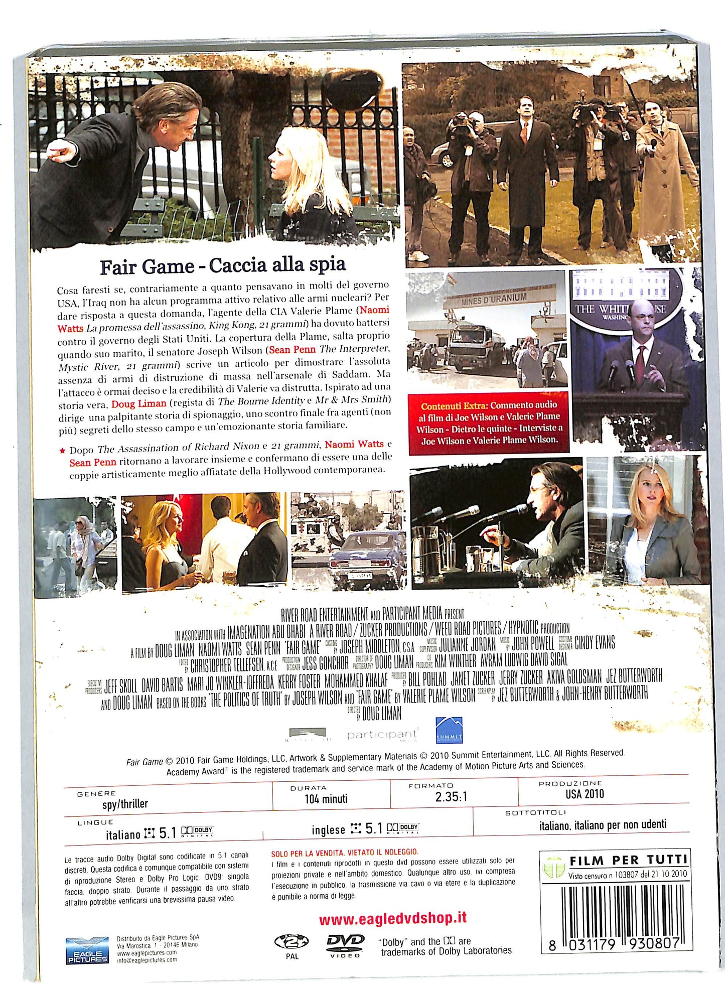 EBOND Fair Game - Caccia alla spia SLIPCASE DVD DB553808