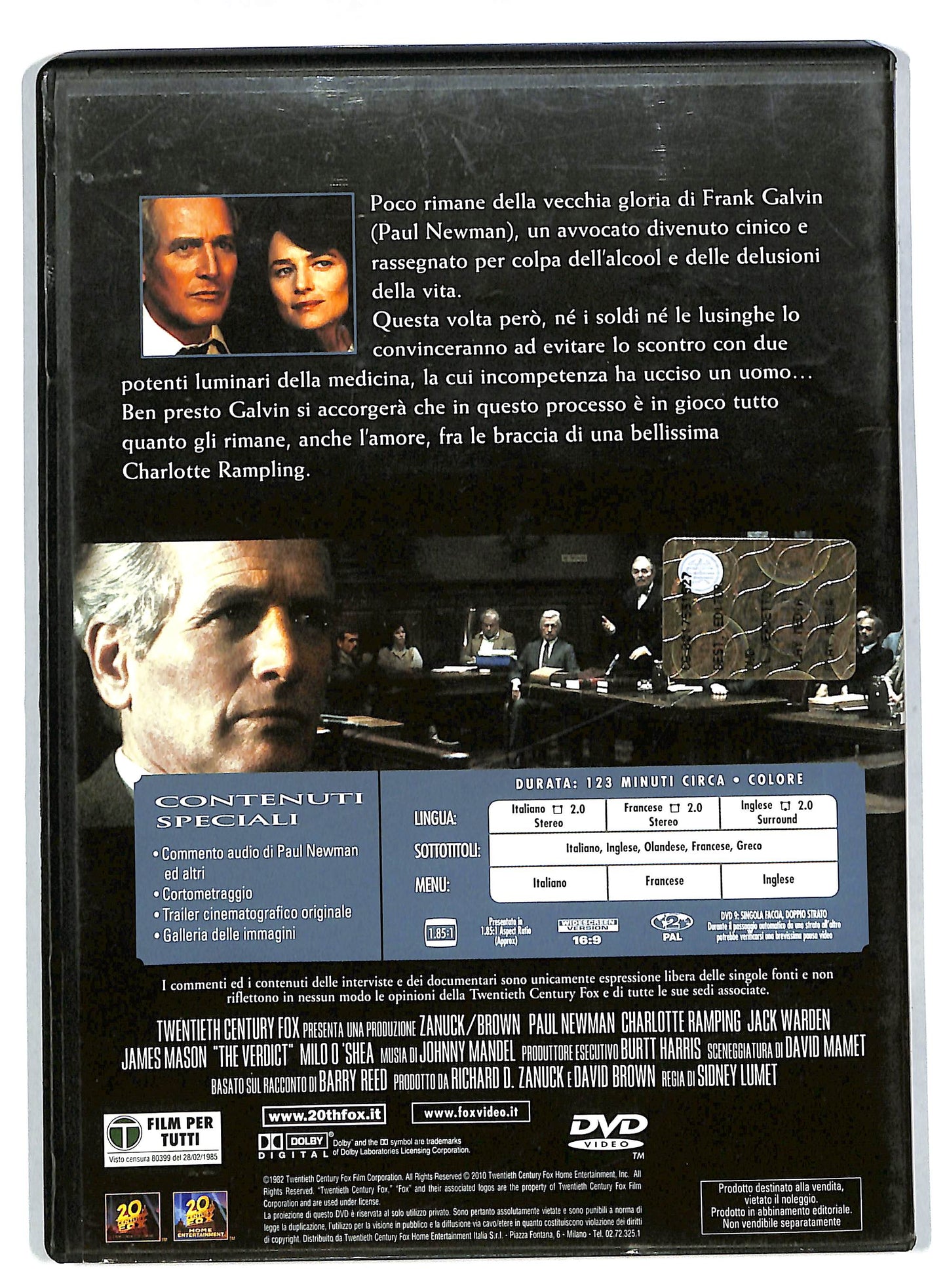 EBOND Il Verdetto (1982) Paul Newman EDITORIALE DVD DB553818