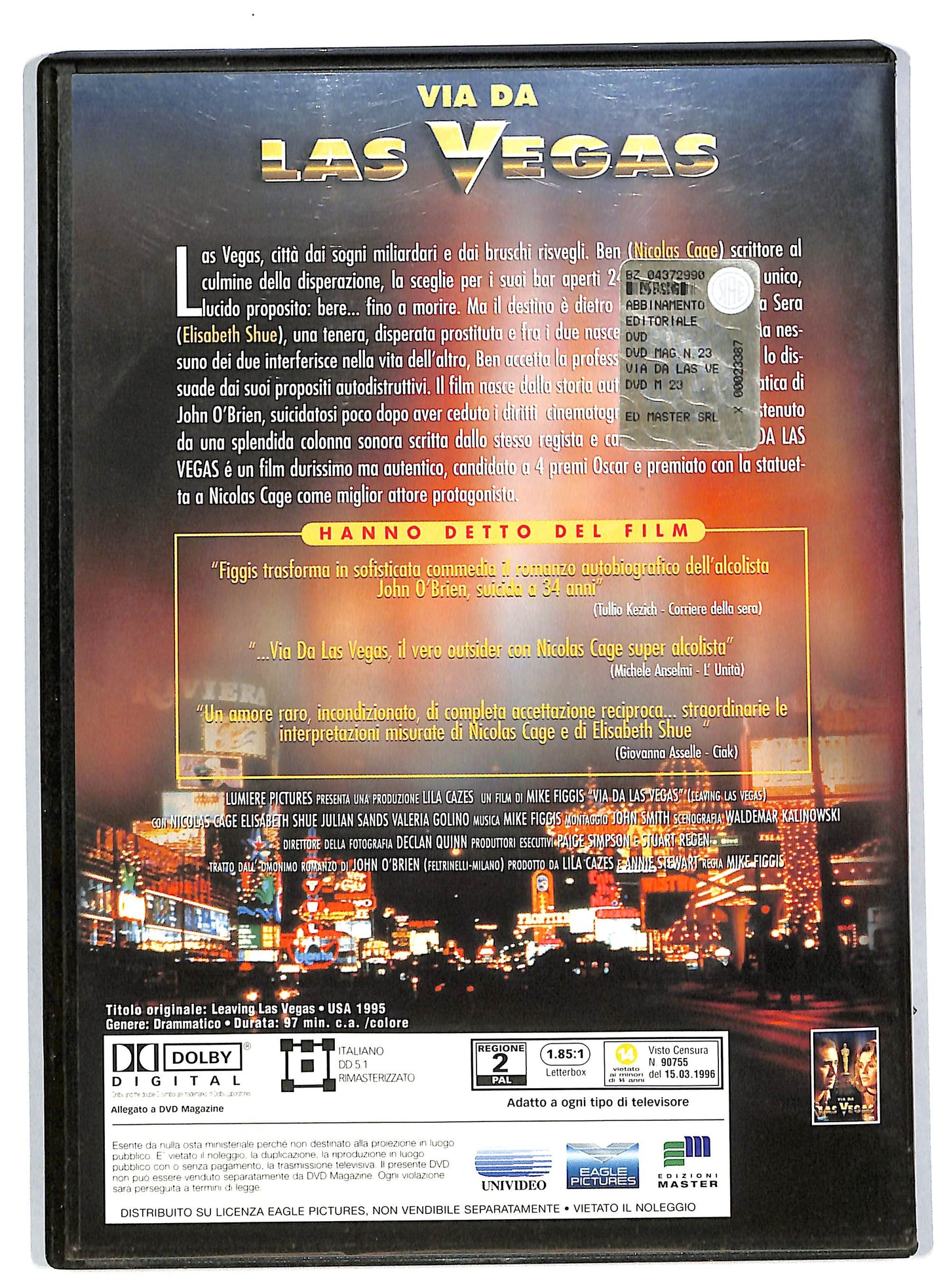 EBOND Via Da Las Vegas EDITORIALE DVD DB554628