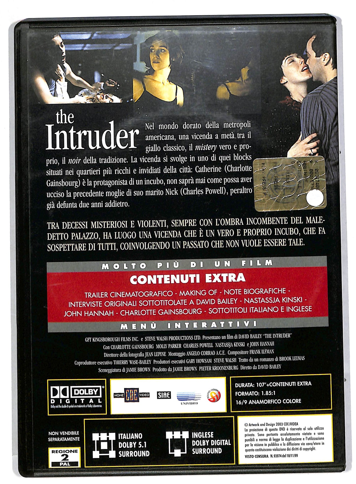 EBOND The Intruder EDITORIALE DVD DB555116