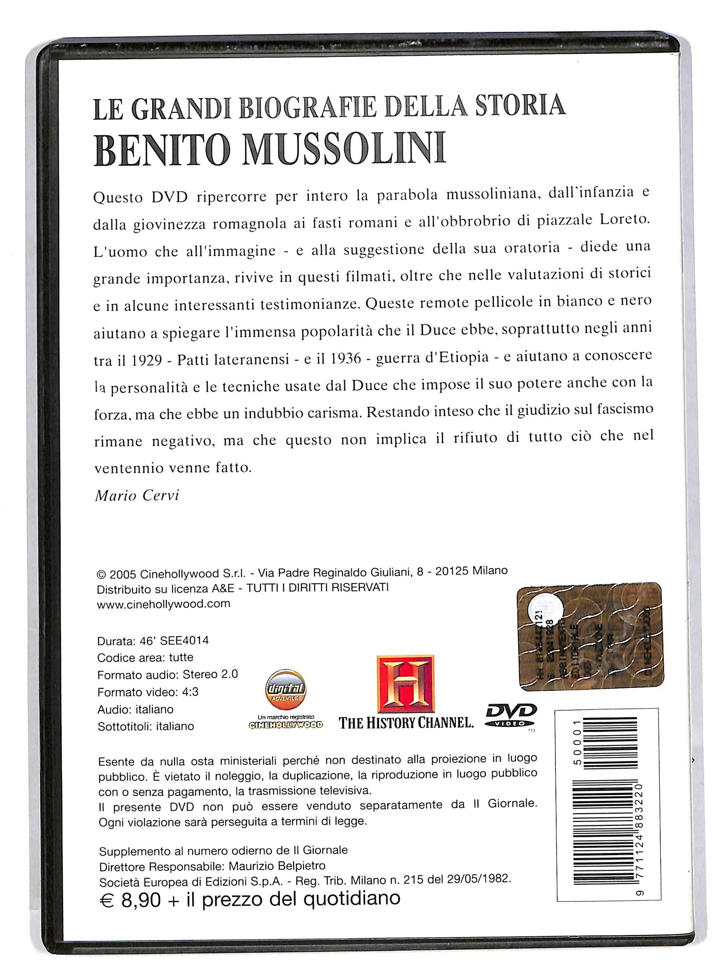 EBOND Le Grandi Biografie - Benito Mussolini  EDITORIALE DVD DB555146