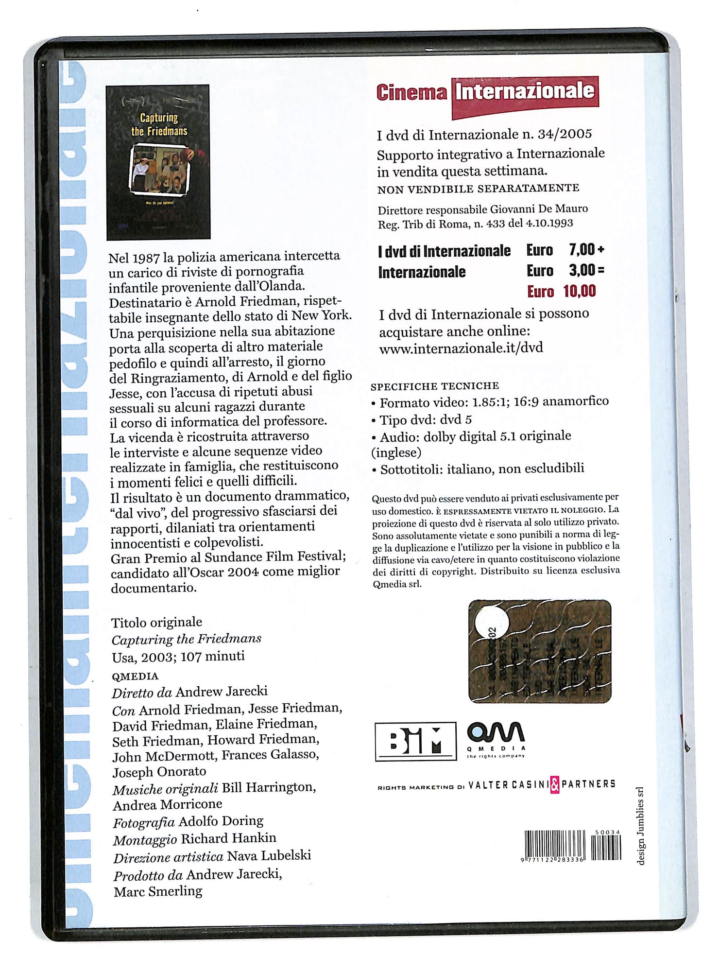 EBOND Una storia americana - Capturing the Friedmans EDITORIALE DVD DB555408