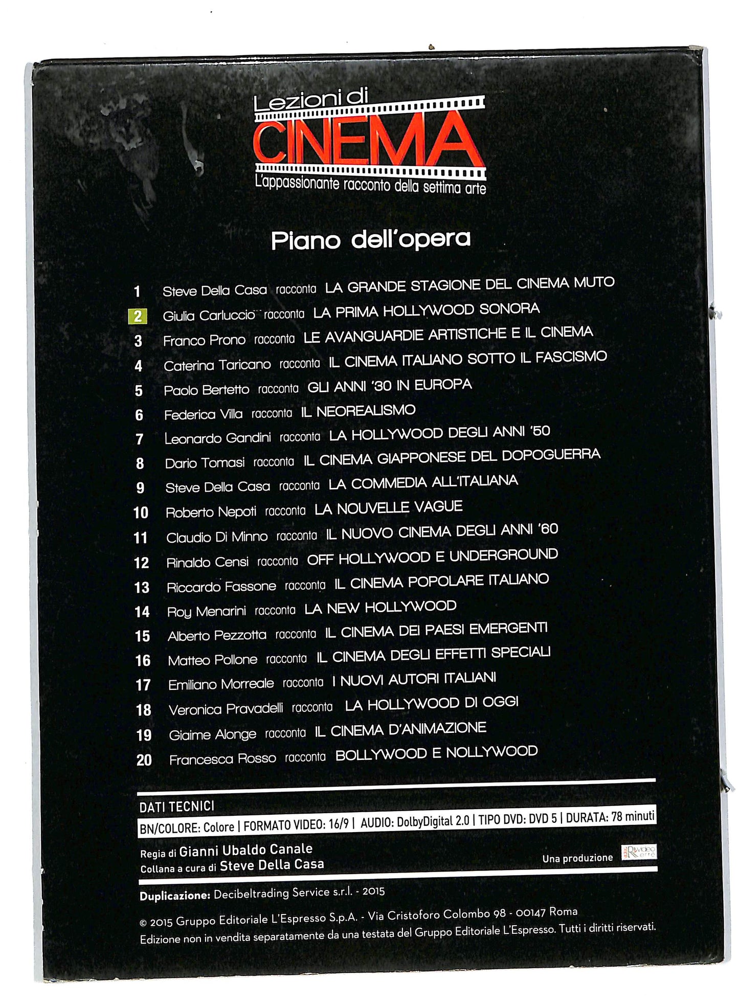 EBOND La prima hollywood sonora vol 2 - Giulia carlucci EDITORIALE DVD DB555615