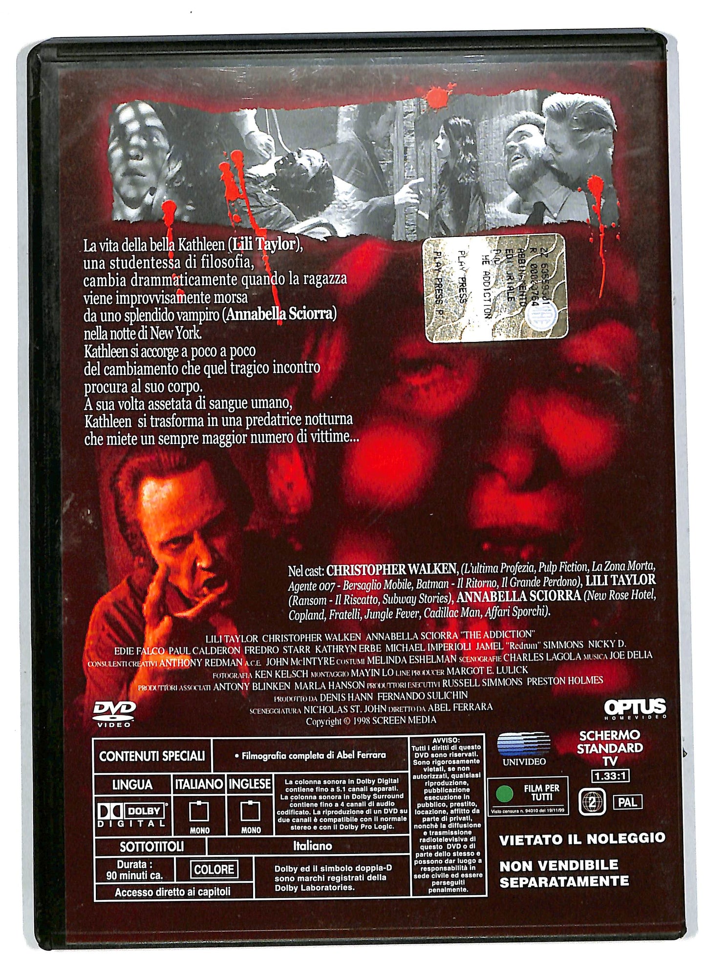 EBOND The Addiction - Vampiri a New York EDITORIALE DVD DB555642