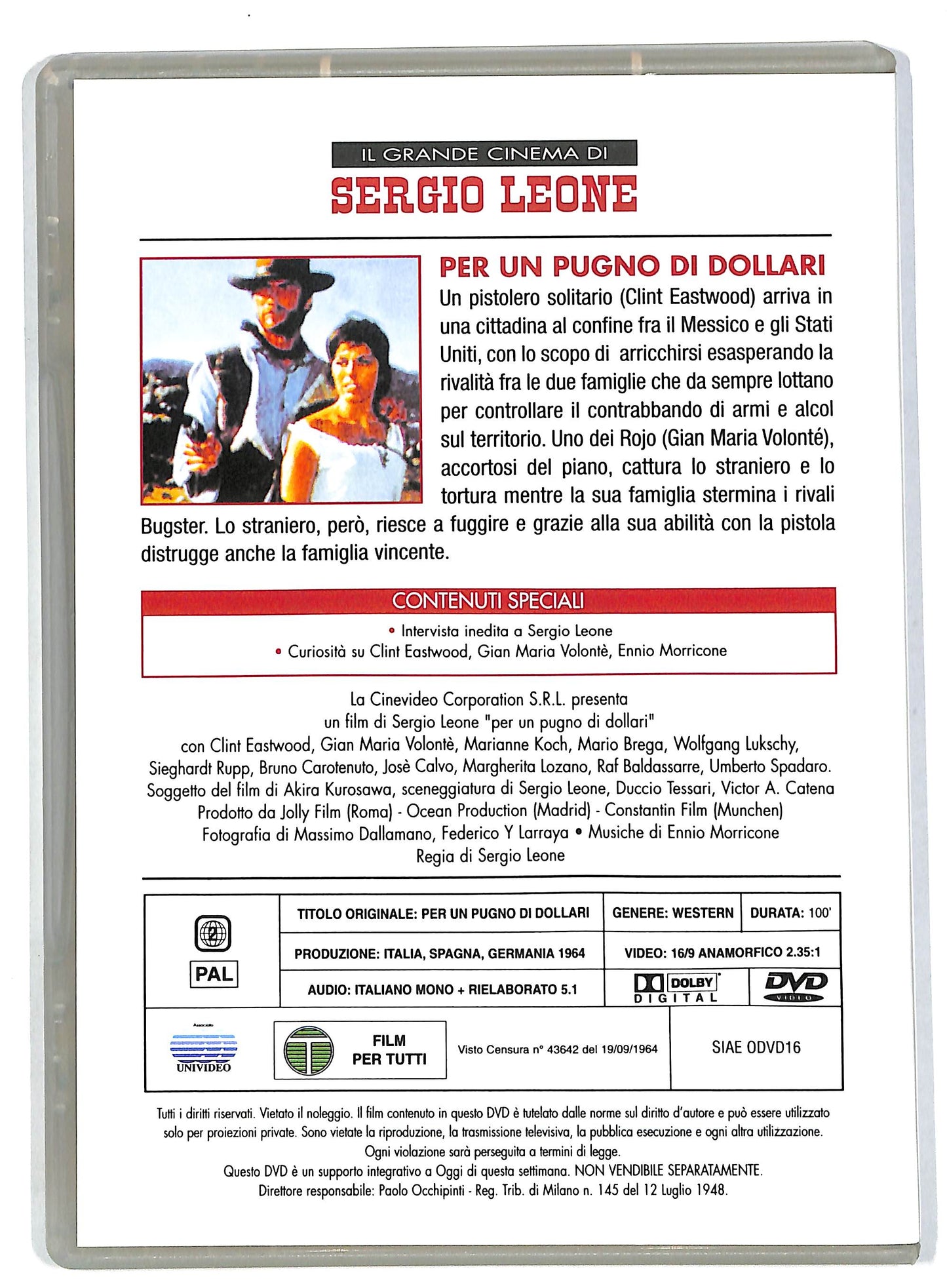 EBOND Per Un Pugno Di Dollari EDITORIALE DVD DB556962